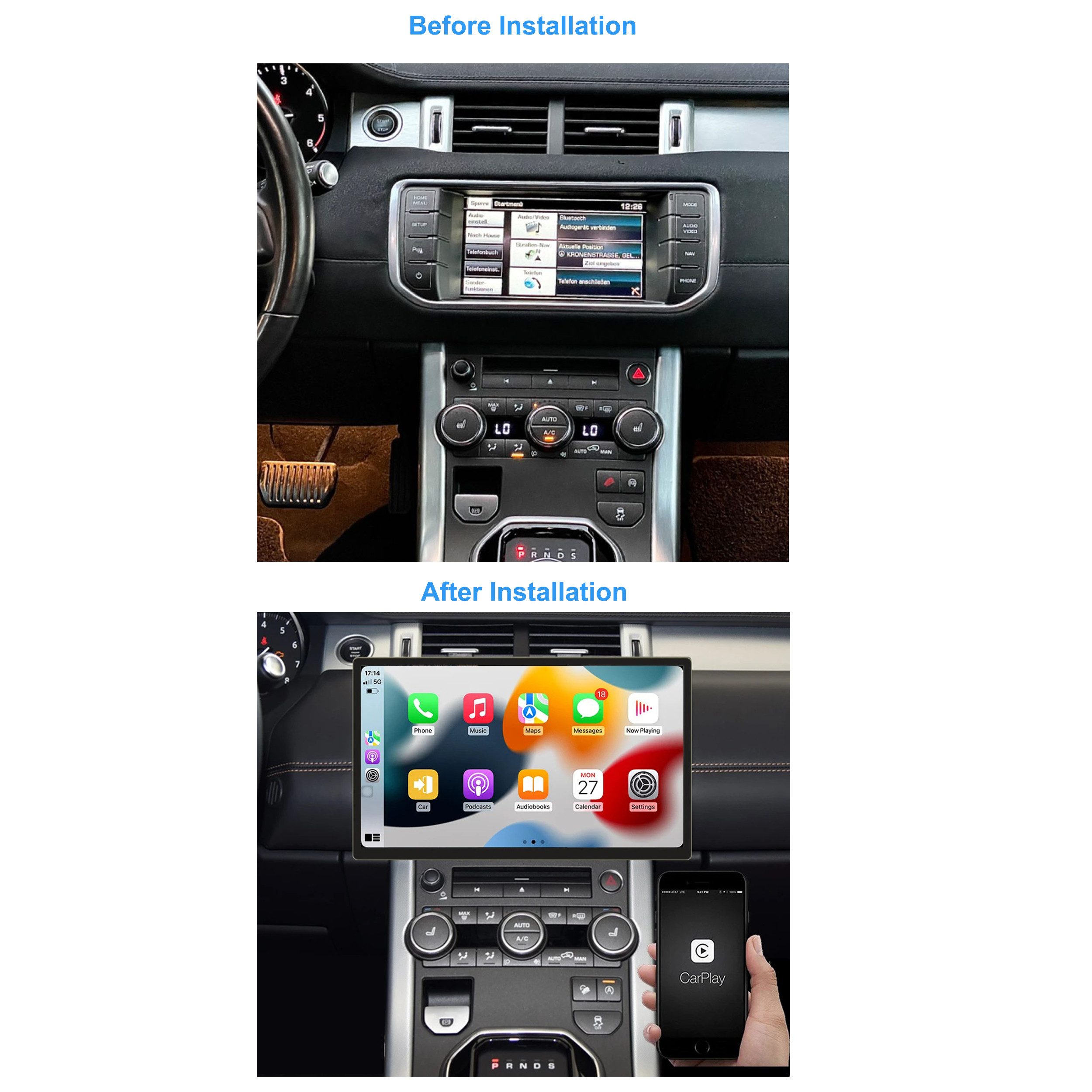 TAFFIO Für Range Rover Evoque HARMAN DUAL-SYSTEM 13" Touch Android GPS CP Einbau-Navigationsgerät