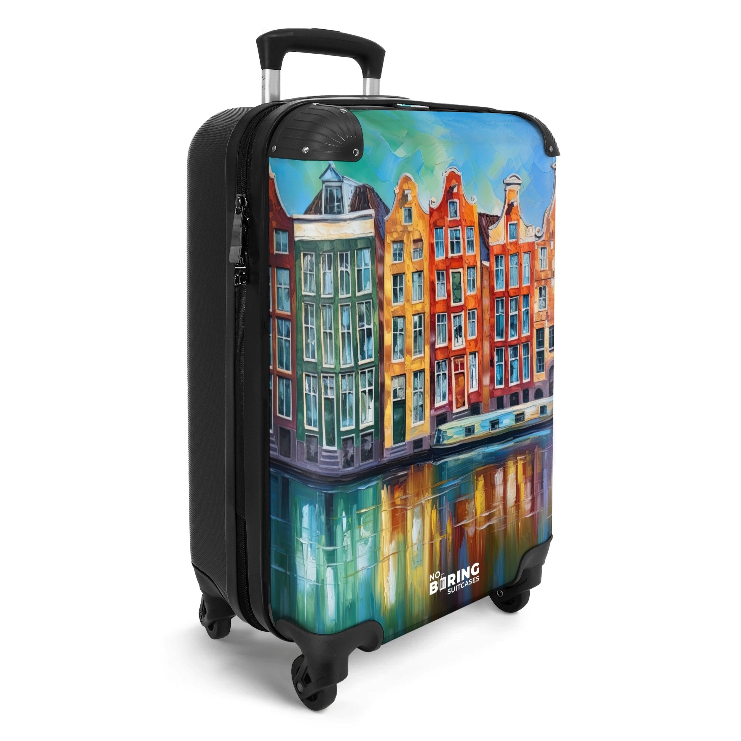 NoBoringSuitcases.com© Hartschalen-Trolley Amsterdam - Ölgemälde - günstig online kaufen