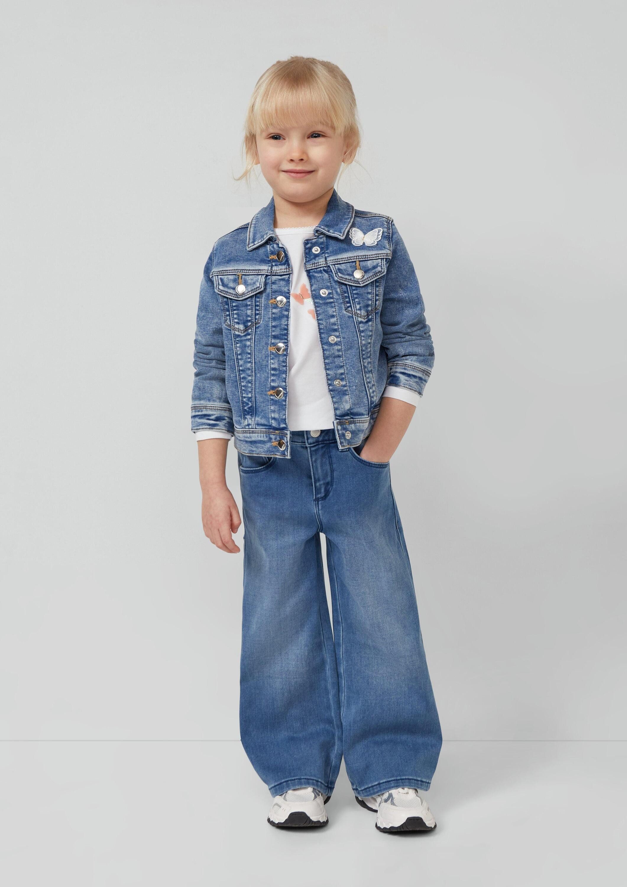 s.Oliver Langarmshirt T-Shirt Longsleeve mit Pailletten und Applikation