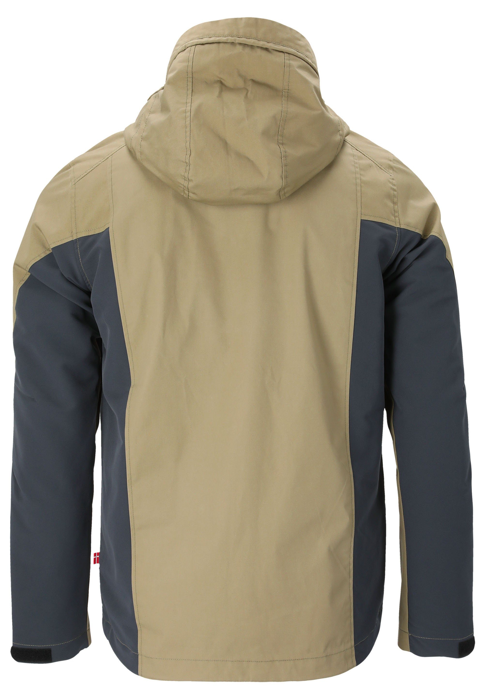 grau-grün atmungsaktivem Material Outdoorjacke WHISTLER M ELDON aus