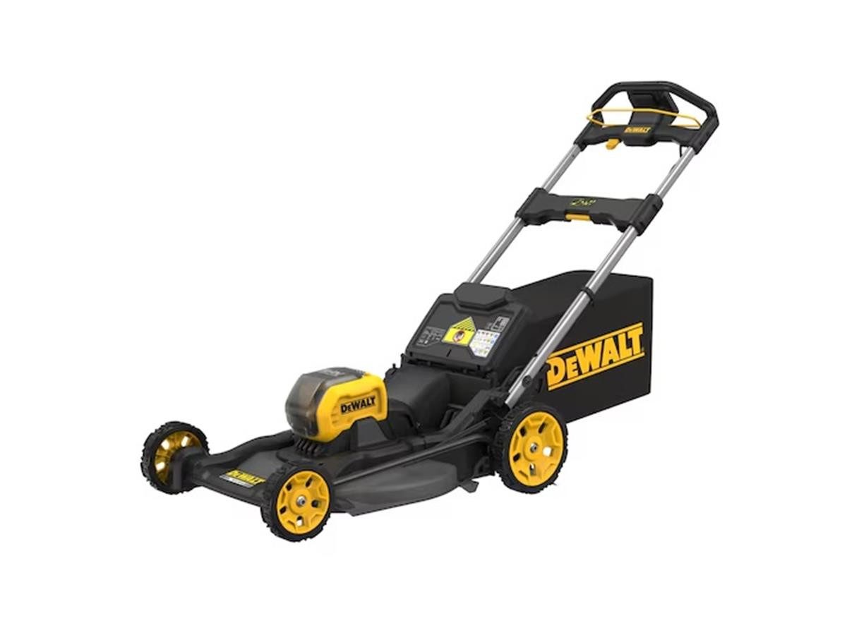 DeWalt Akkurasenmäher Flexvolt 53 cm, 53 cm Schnittbreite, (ohne Akku und Ladegerät), 3-in-1: Mähen und Mulchen, 53 cm Schnittbreite, 67 L Fangkorb