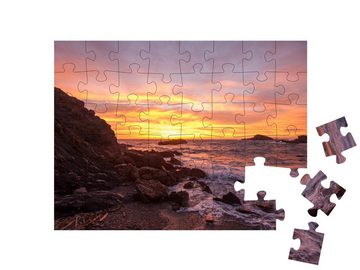 puzzleYOU Puzzle Strand "La Madrague" in Hyeres, Südfrankreich, 48 Puzzleteile, puzzleYOU-Kollektionen