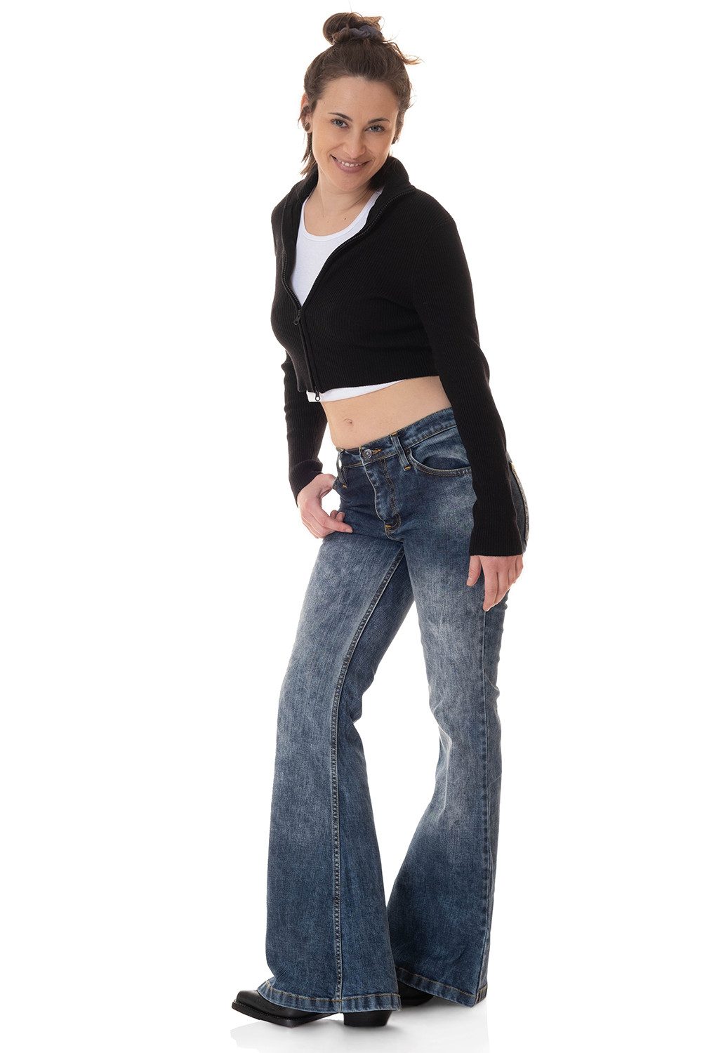 Comycom Schlagjeans Damen STAR RANDOM