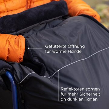 novely® Fußsack OWEN PRO Fußsack Rollstuhl Soft Fleece Thermo Rollstuhlsack, Wetterfest; Thermo-warm und Ultraweich