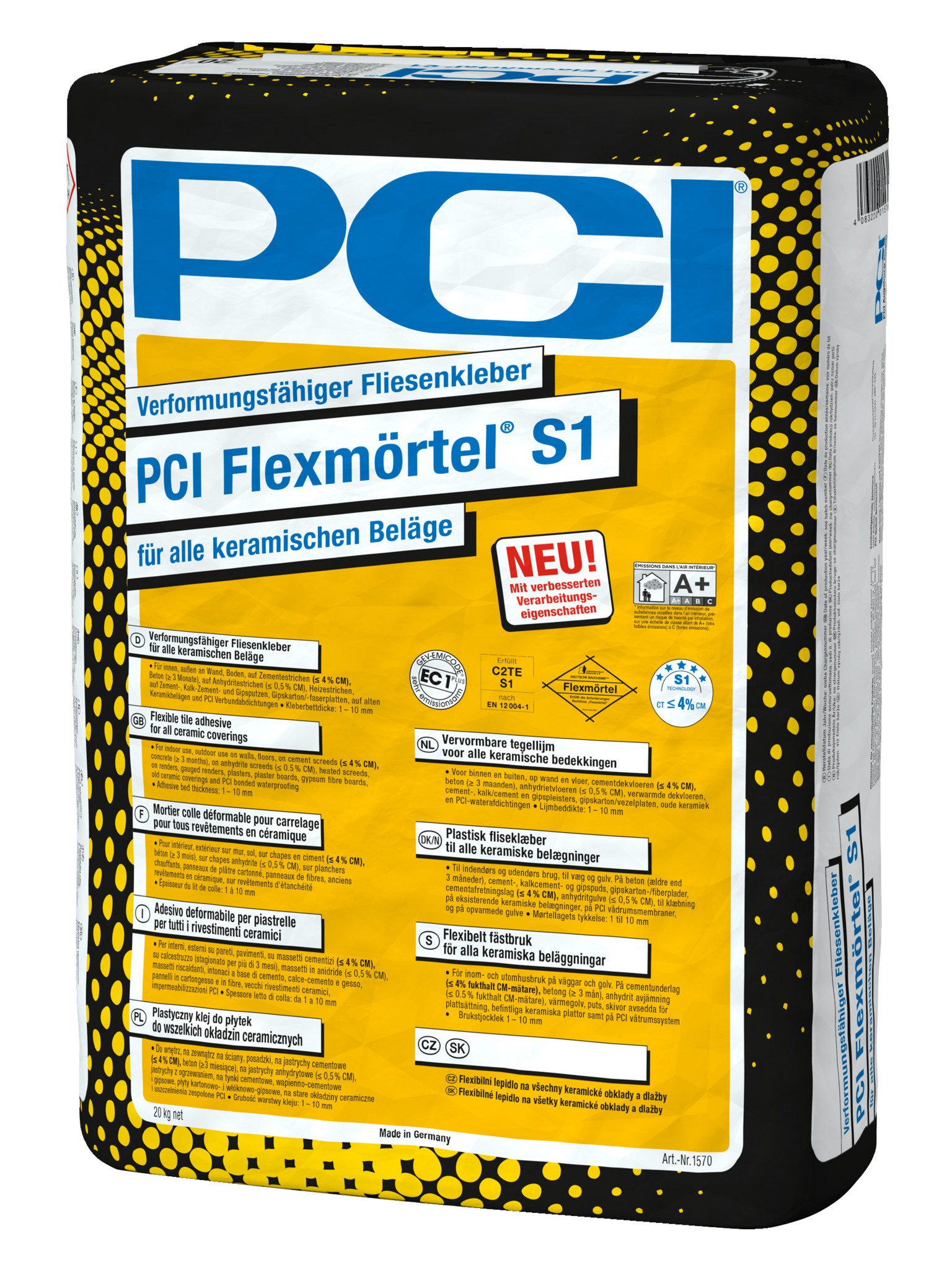 PCI Fliesenkleber PCI Flexmörtel® S1 grau 5 kg, 5 kg