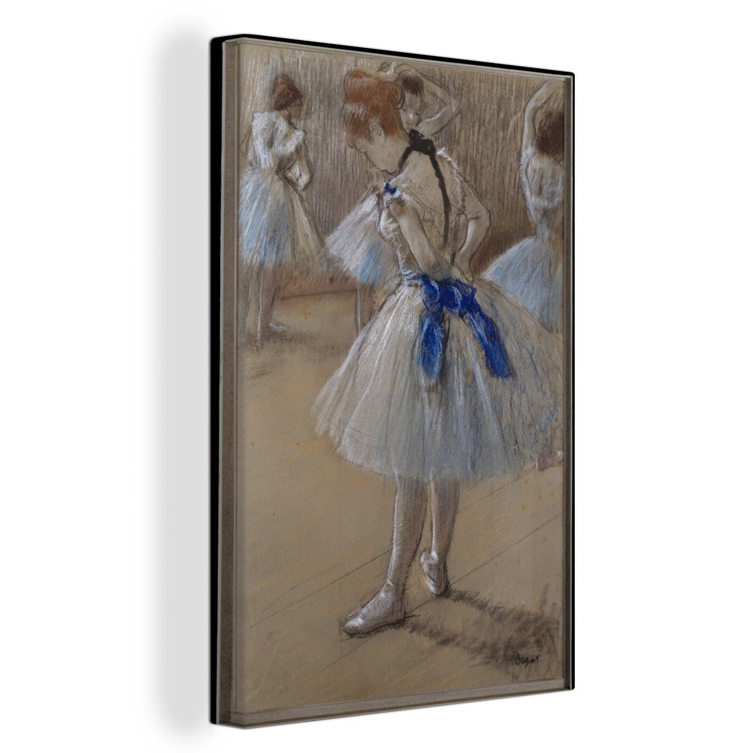 OneMillionCanvasses® Leinwandbild Tänzerin - Gemälde von Edgar Degas, (1 St), Leinwandbild fertig bespannt inkl. Zackenaufhänger, Gemälde, 20x30 cm