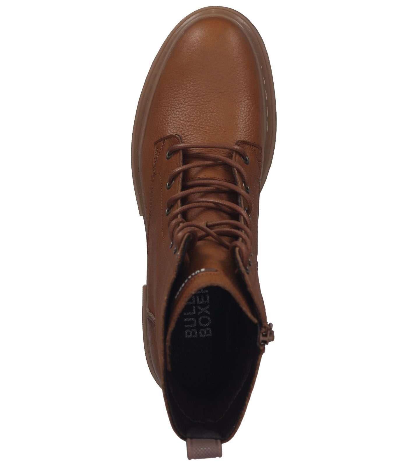 Tan Leder Bullboxer Schnürstiefelette Stiefelette