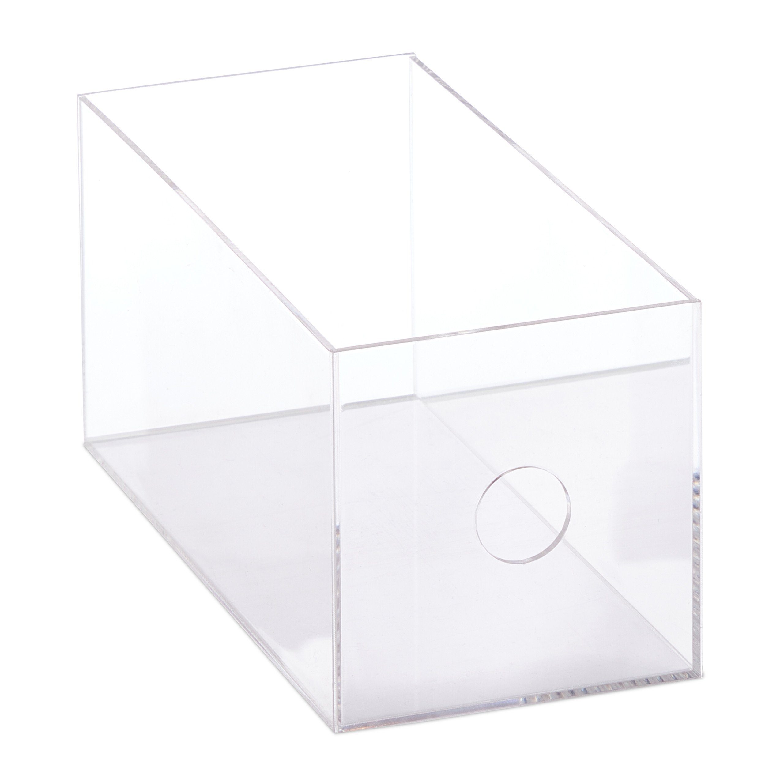 Kunststoff mit Teebox Schubladen, relaxdays Transparente Teebox 3