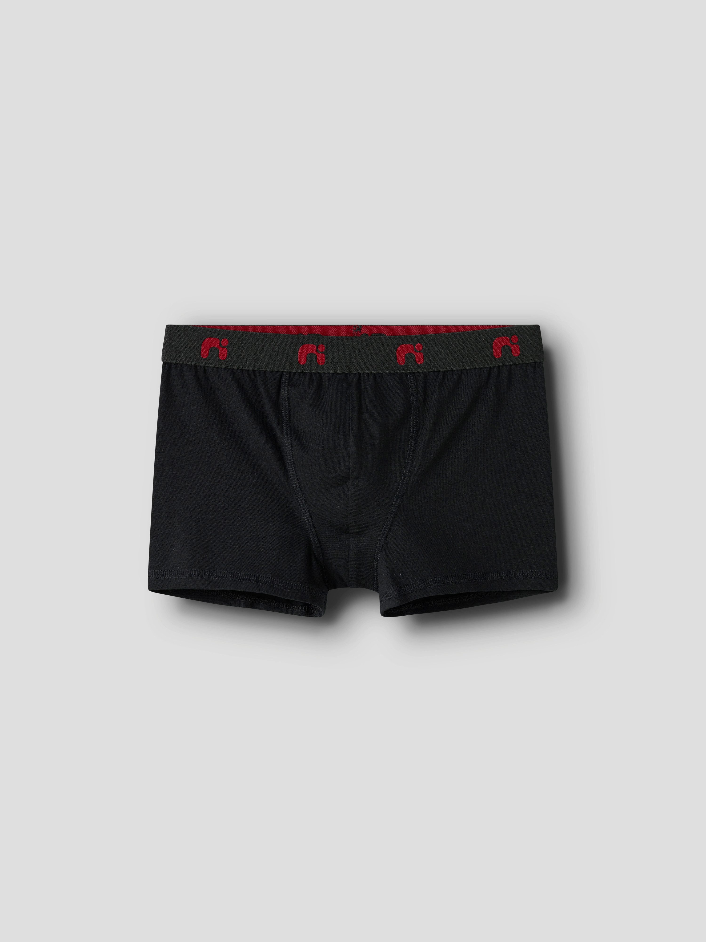 Name It Trunk NKMBOXER 3P (Packung, 3-St) eng, Jersey, Logoschriftzug, angesetztes Bündchen