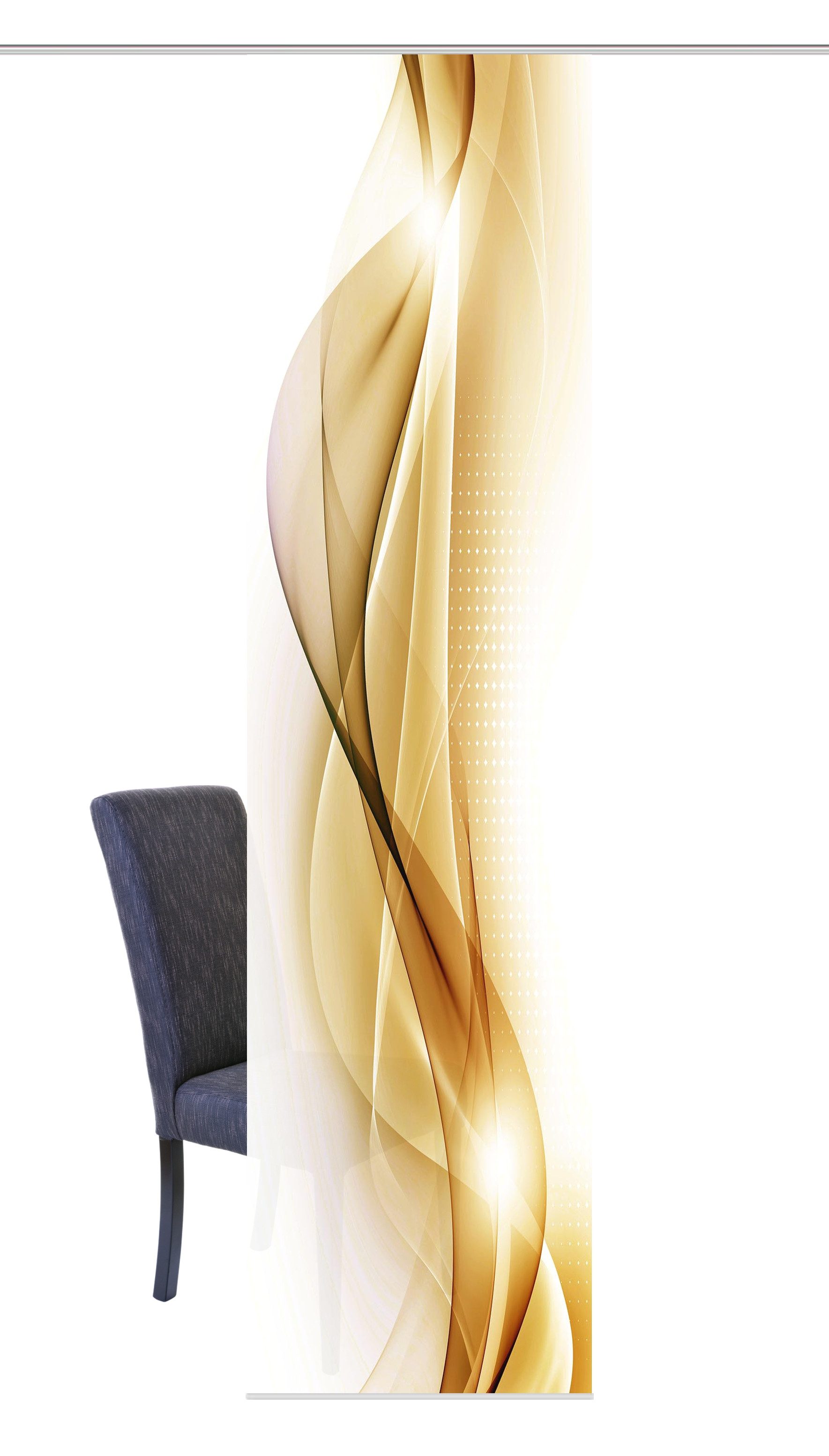 Clever-Kauf-24 Schiebegardine Flächenvorhang Neblana gold 60x246 günstig online kaufen
