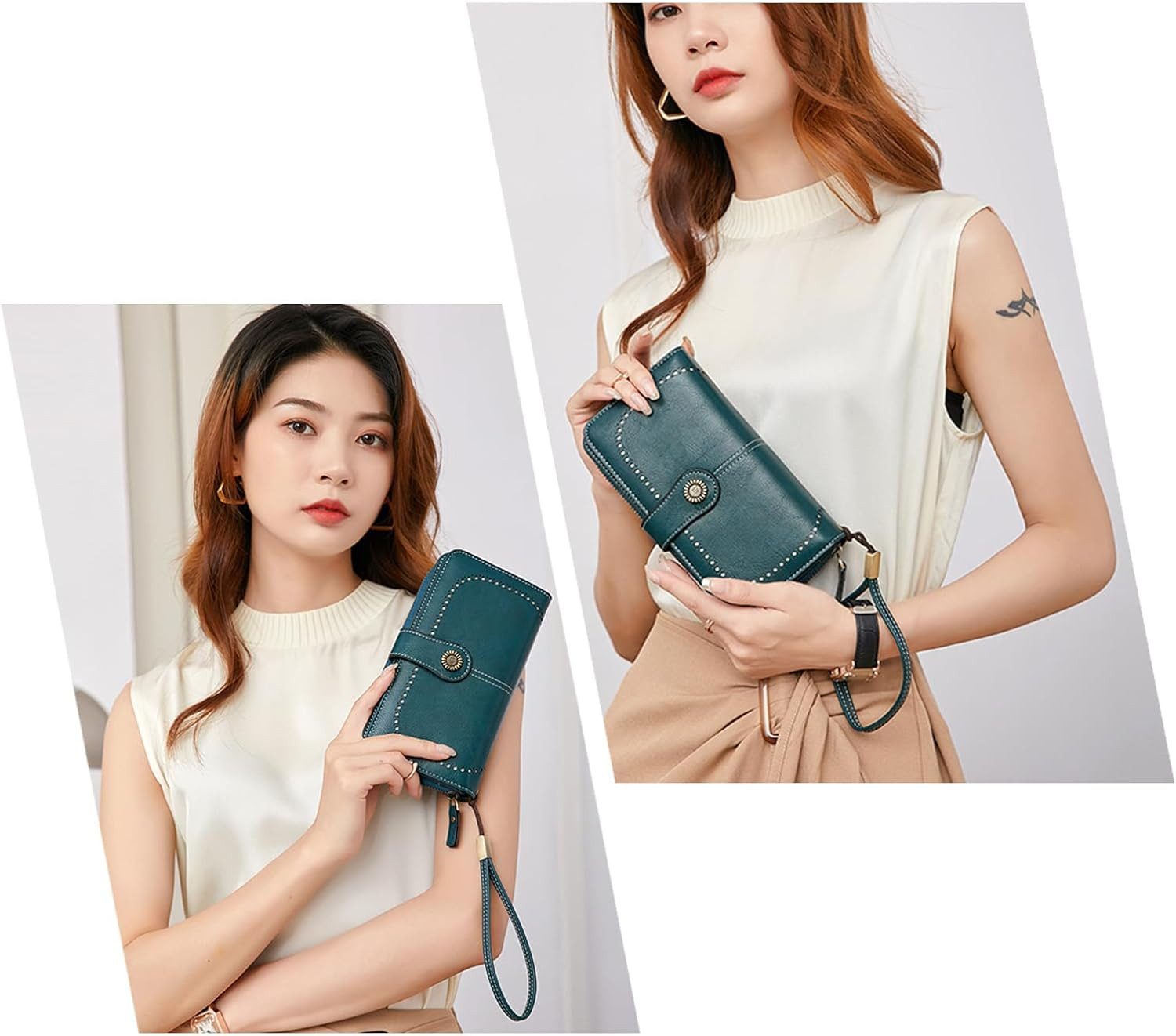 Coonoor Geldbörse Damen Leder Portmonee Gross Frauen Clutch RFID günstig online kaufen