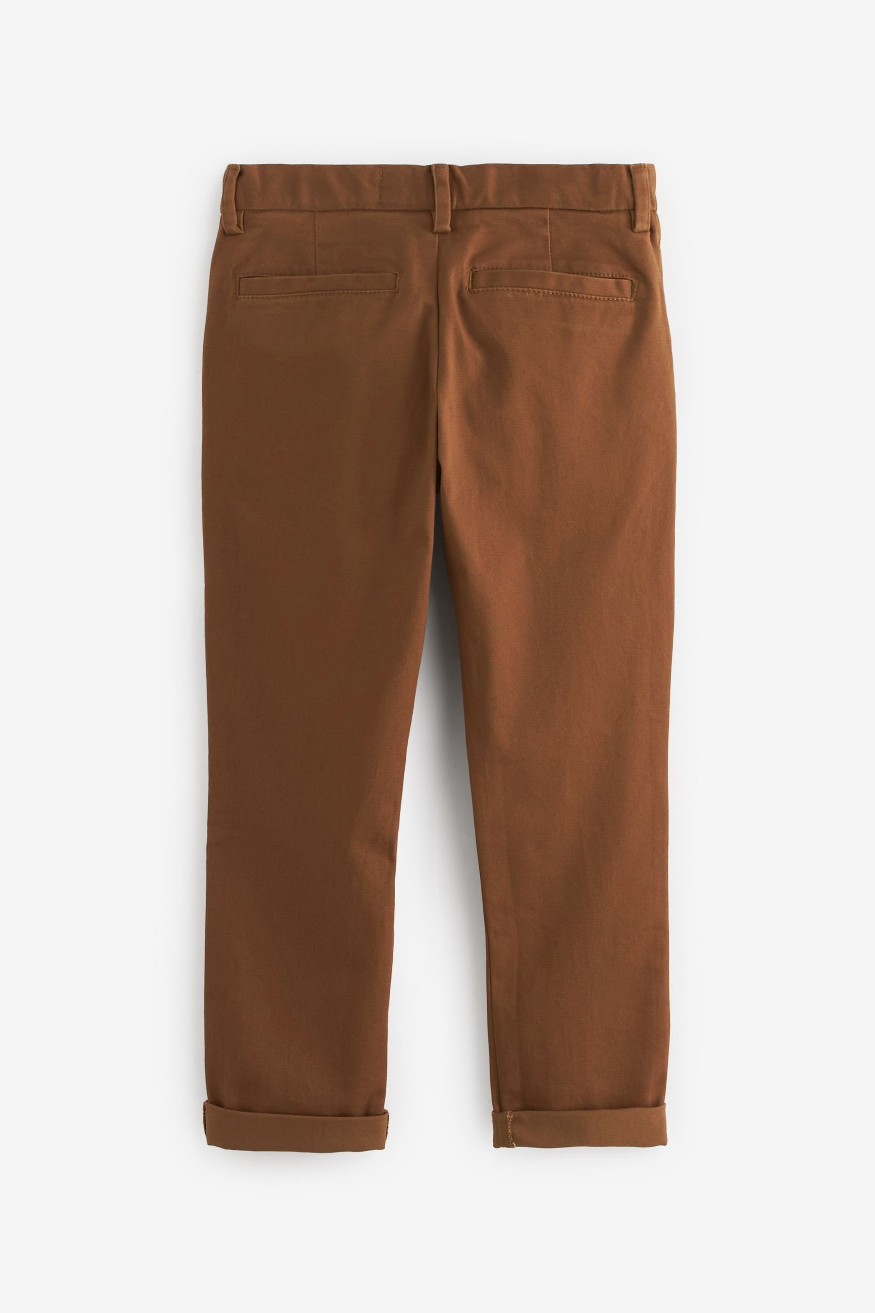 Next Chinohose Chinohose mit (1-tlg) Ginger/Tan Brown Stretch