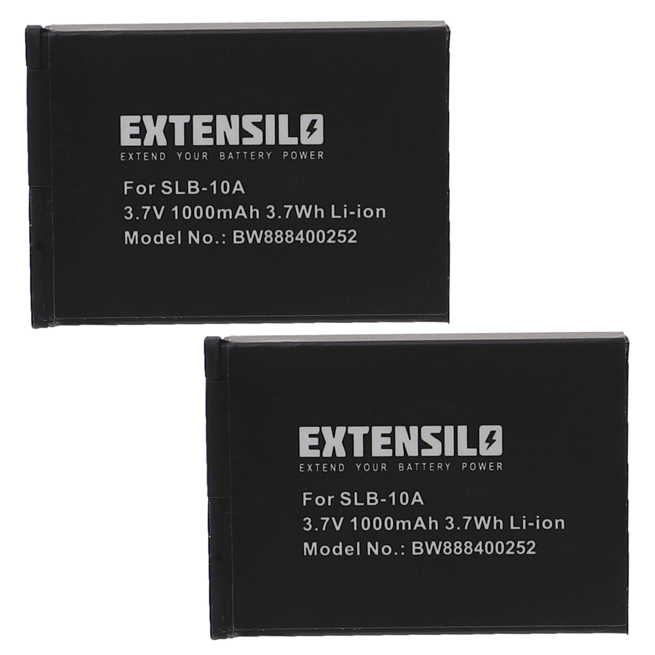 L200, Foto EX2F, Foto für Li-Ion) / Extensilo passend Samsung L100, (1000mAh, / 1000 Digitalkamera ES50, HZ15W, Kamera-Akku ES55, HZ10W, DSLR L210, IT100, ES60, ES63 L110, mAh Kamera 3,7V,