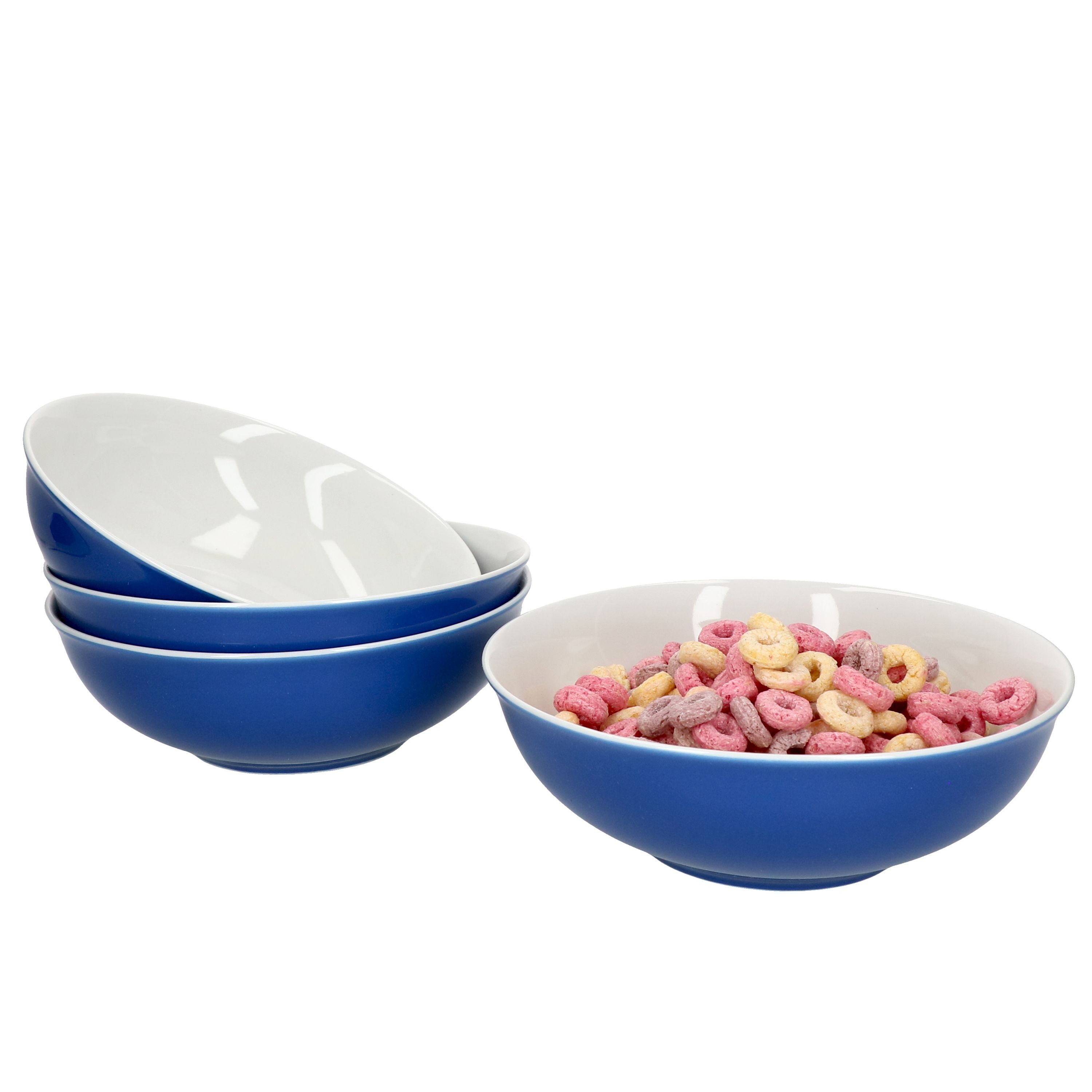 Ritzenhoff & Breker Rührschüssel 4er Set Schale 18cm Indigo-Blau Doppio - Ritzenhoff 64216, Porzellan