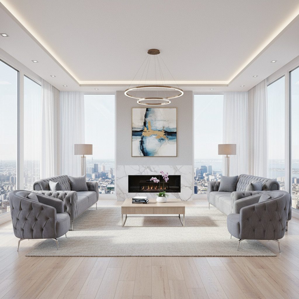 Palms-Store Sofa Set Jumeirah 3-Sitzer+2-Sitzer+Sessel in Samtstoff, Spar-S günstig online kaufen