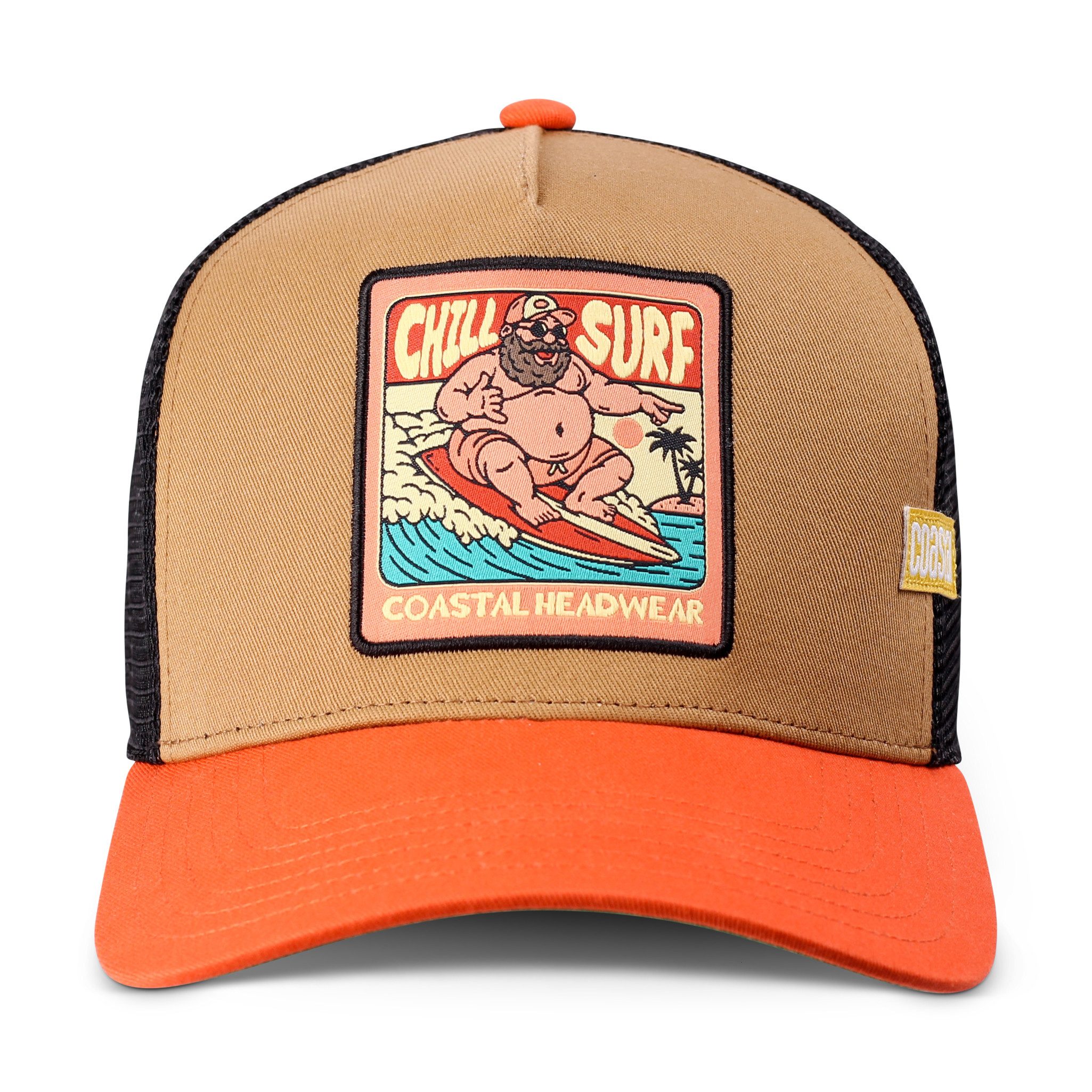 Coastal Trucker Cap Coastal HFT Chill Surf Trucker Cap Khaki/Rust (Basecap, Basecap, Meshcap, Trucker Kappe)