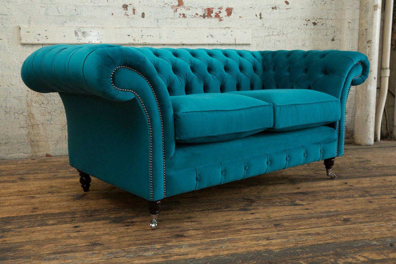 JVmoebel 2 Sitzer Chesterfield Sofa 185 Design cm Couch Chesterfield-Sofa,