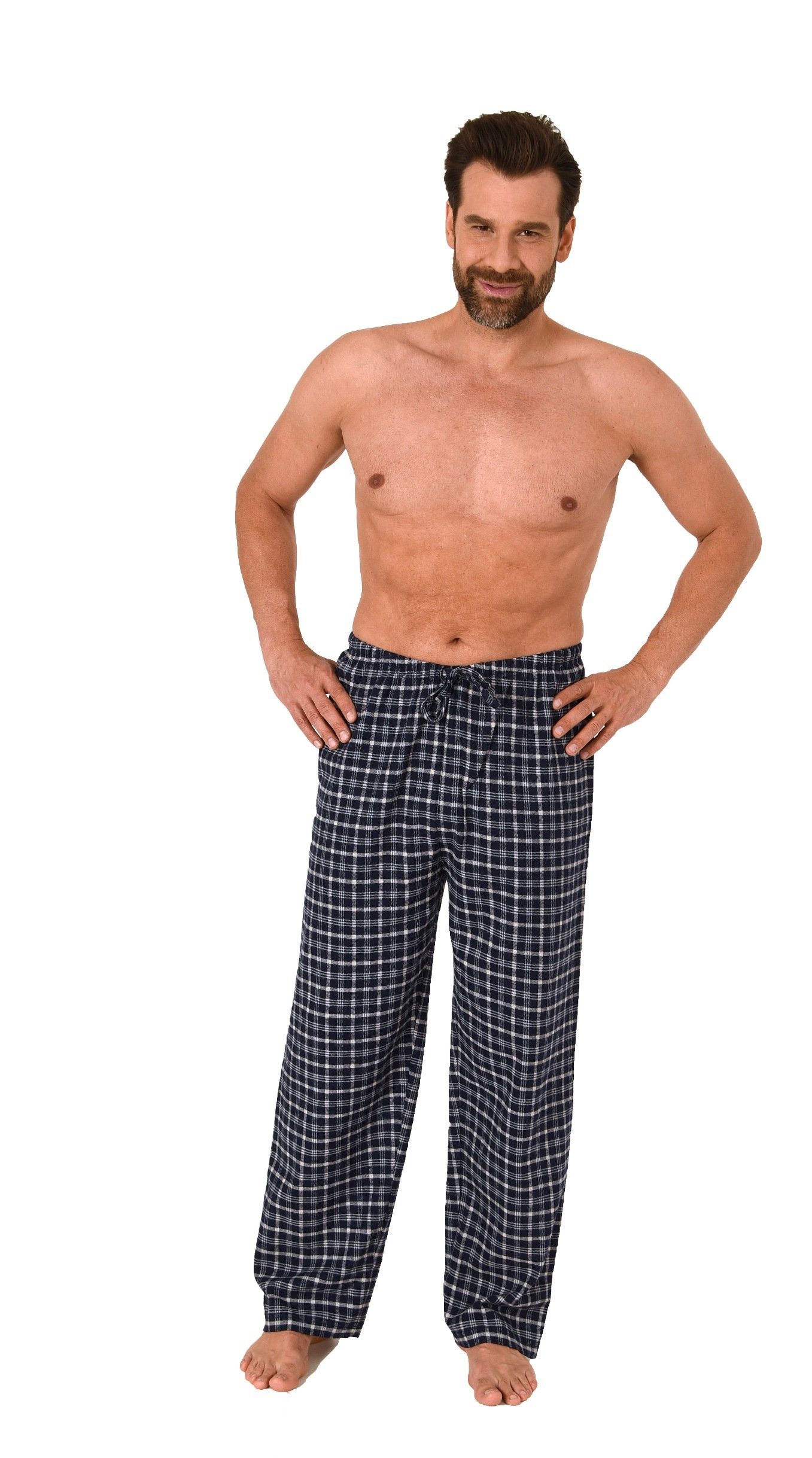 Trend by Normann Pyjama Herren Flanell Schlafanzug Hose kariert aus  Baumwolle - ideal zum relaxen - 222 122 15 851