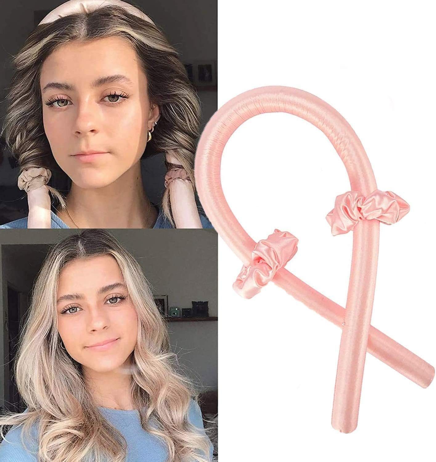 TUABUR Bartstyling-Set Hitzefreie Lockenwickler, Wellenformer, DIY-Frisuren für Frauen