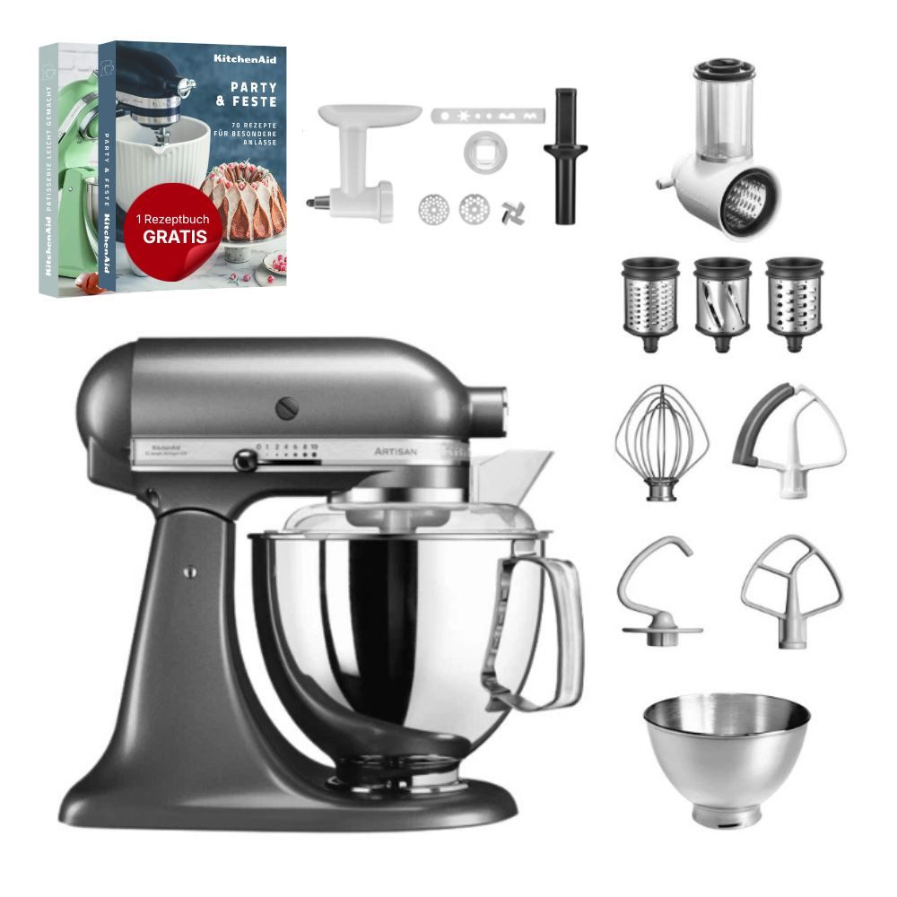 KitchenAid Küchenmaschine KitchenAid 4,8 L 5KSM175 Artisan Küchenmaschine Allrounderset