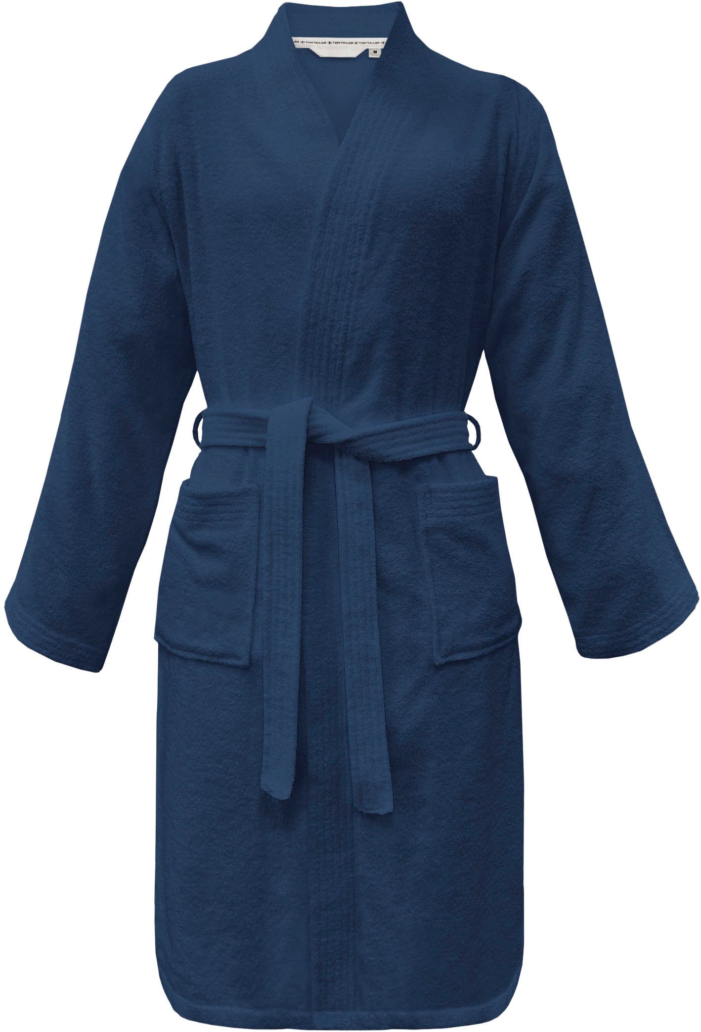 TOM TAILOR HOME Bademantel Kimono COLOR BATH, Langform, Frottier, Gürtel