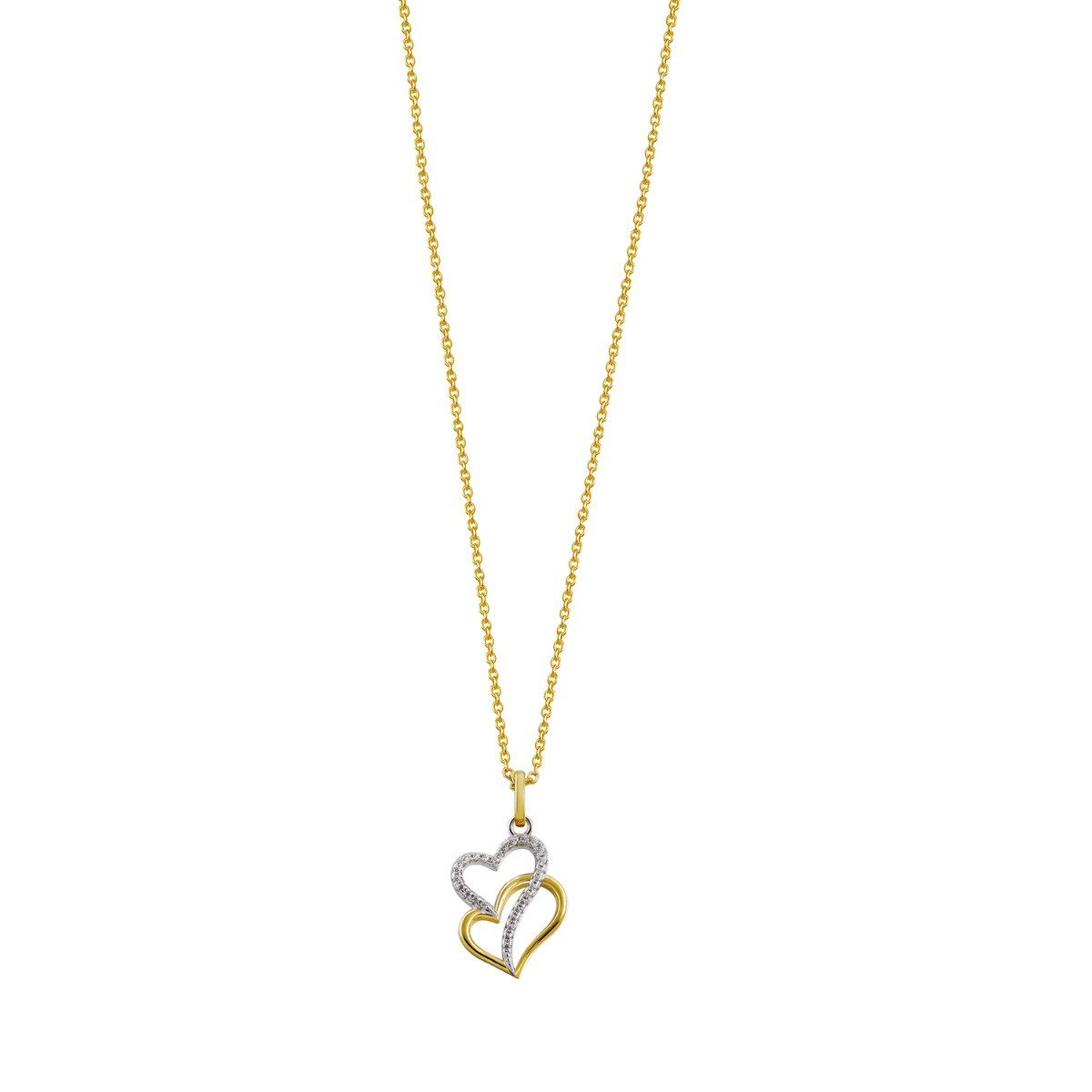 Kette mit Einhänger Kette mit Anhänger Damen LoveStory Herz Silber Vergoldet XS3602G