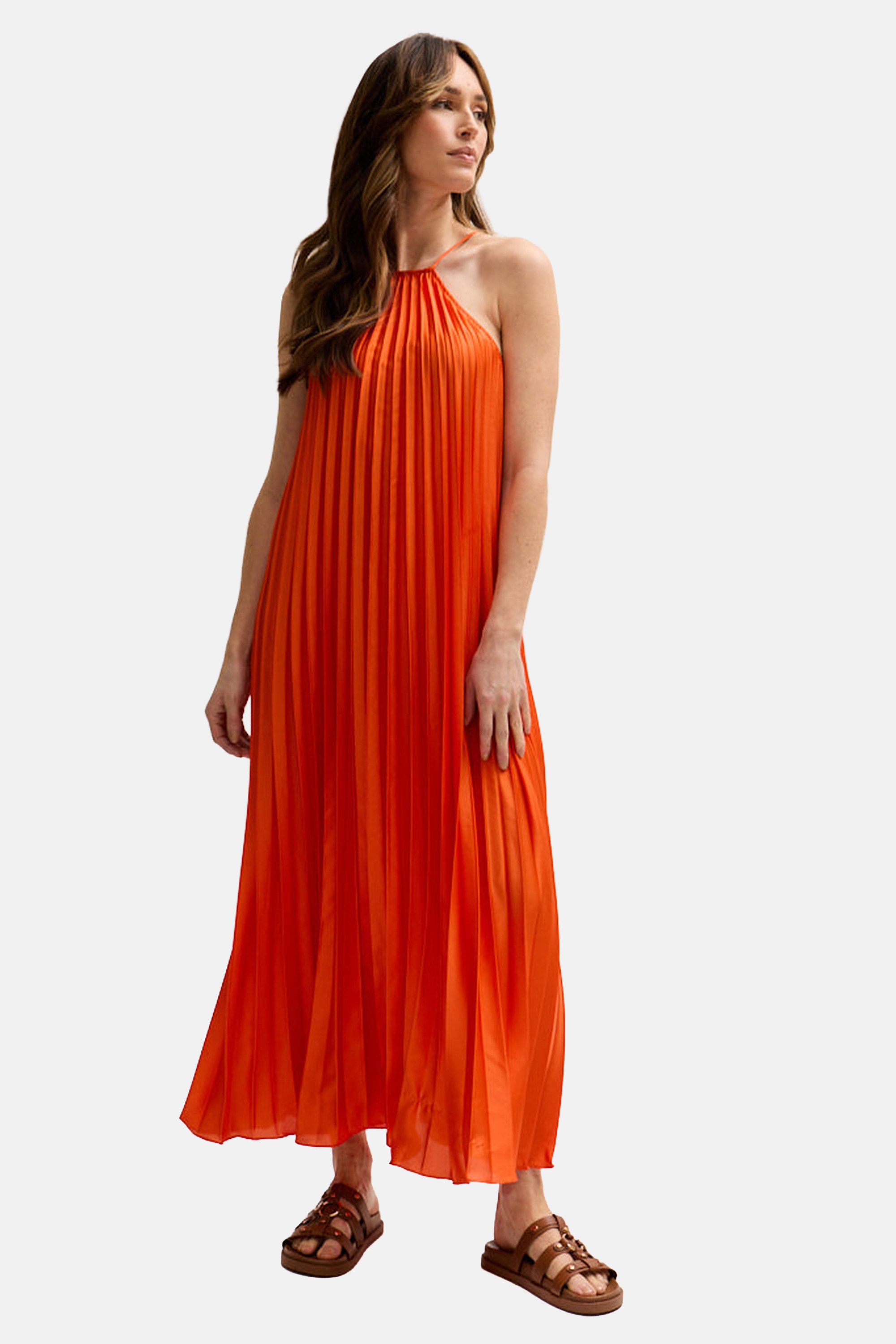 Lily and Lionel Midikleid Philomena Halter Neck Pleated Maxi Dress Damen günstig online kaufen