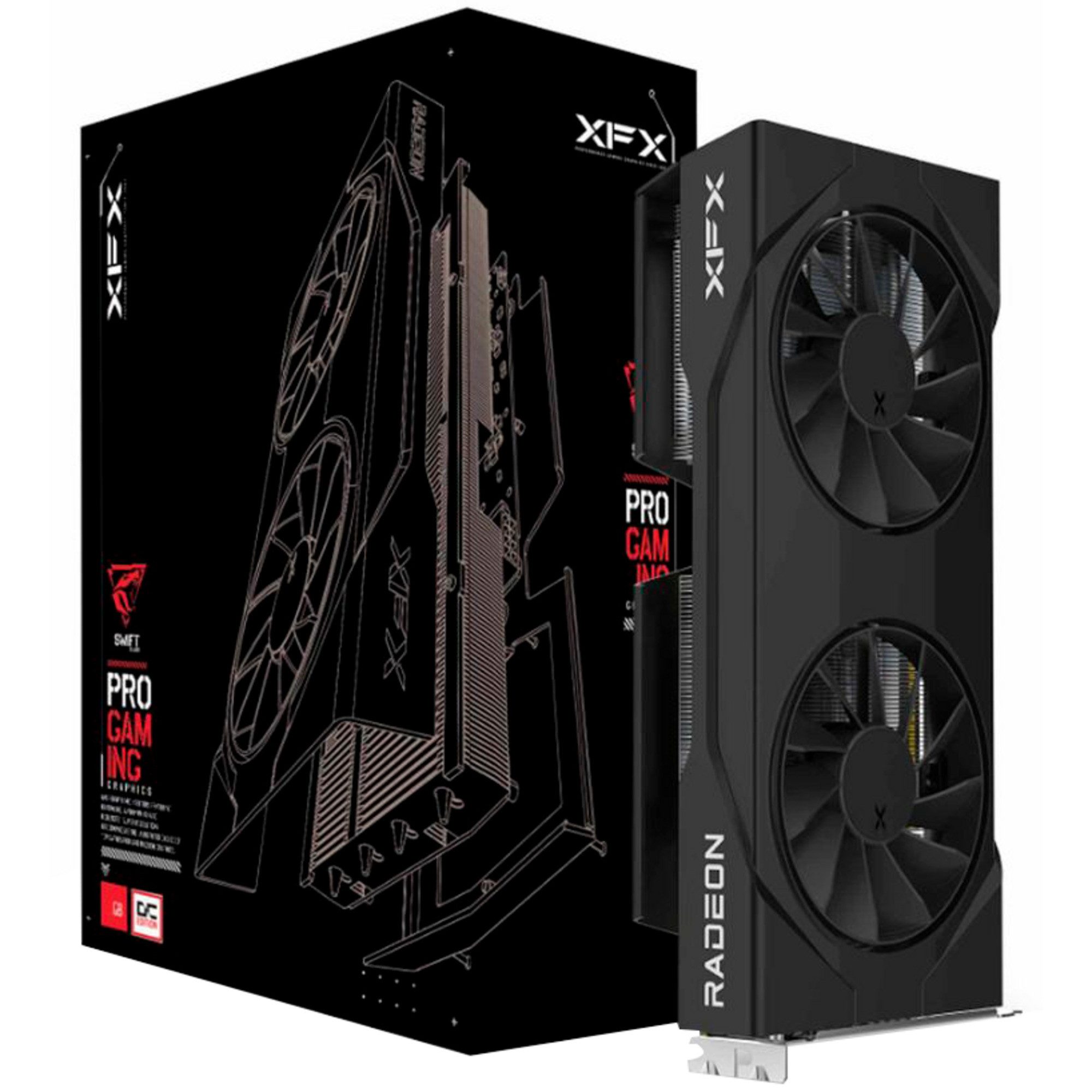XFX XFX Radeon RX 9060 XT Swift OC Dual Fan, Grafikkarte (16 GB)