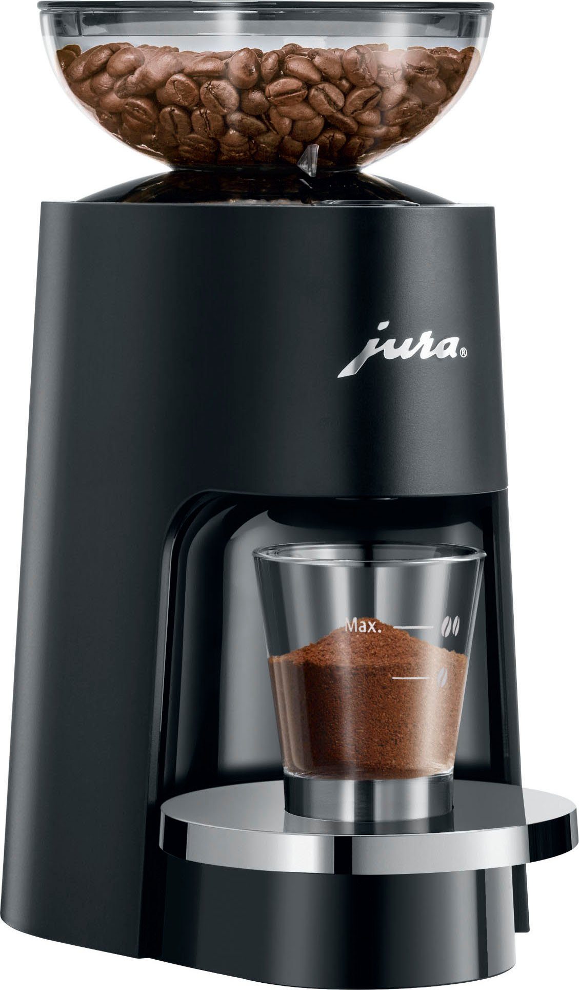 JURA Kaffeemühle 25048 P.A.G., 150 W, Kegelmahlwerk, 105 g Bohnenbehälter schwarz