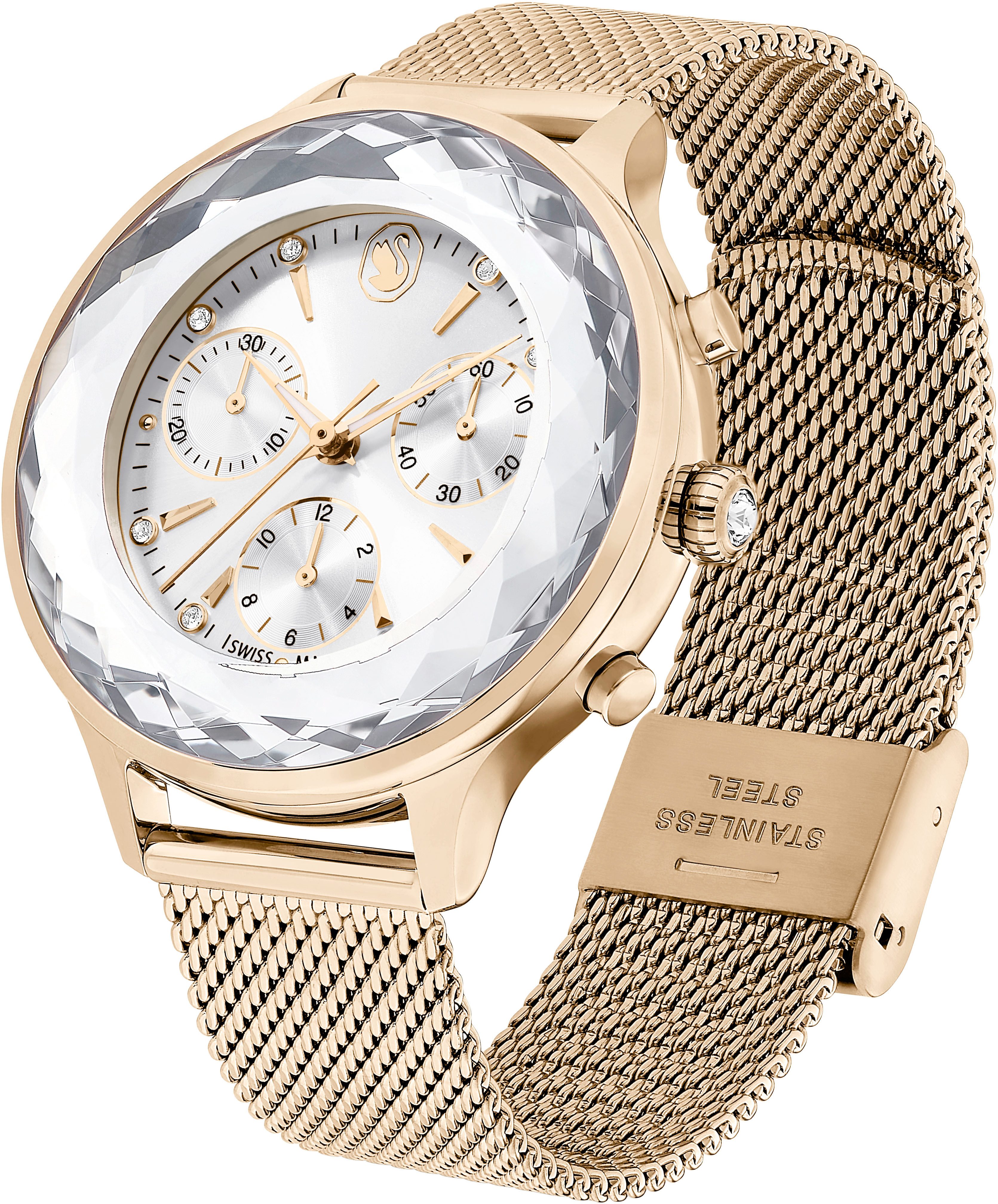 Swarovski Chronograph NOVA CHRONO 5677500, Armbanduhr, Quarzuhr, Damenuhr, Stoppfunktion, Swarovski®-Kristall