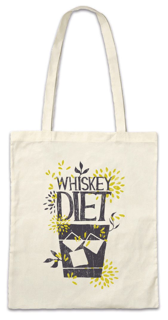 Urban Backwoods Beuteltasche Whisky Diet Stofftasche Whiskey Single Malt Bourbon Scotch Diät Jim (1-tlg), Jack Irish Alkohol Betrunken