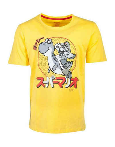 Super Mario Print-Shirt Super Mario Yoshi Mens T-Shirt Grösse S