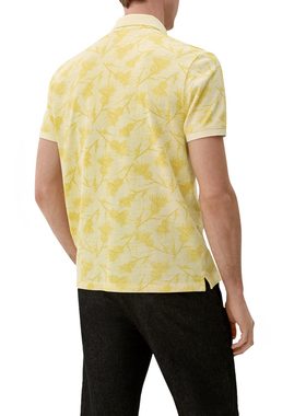 s.Oliver Kurzarmshirt Poloshirt mit Allover-Print