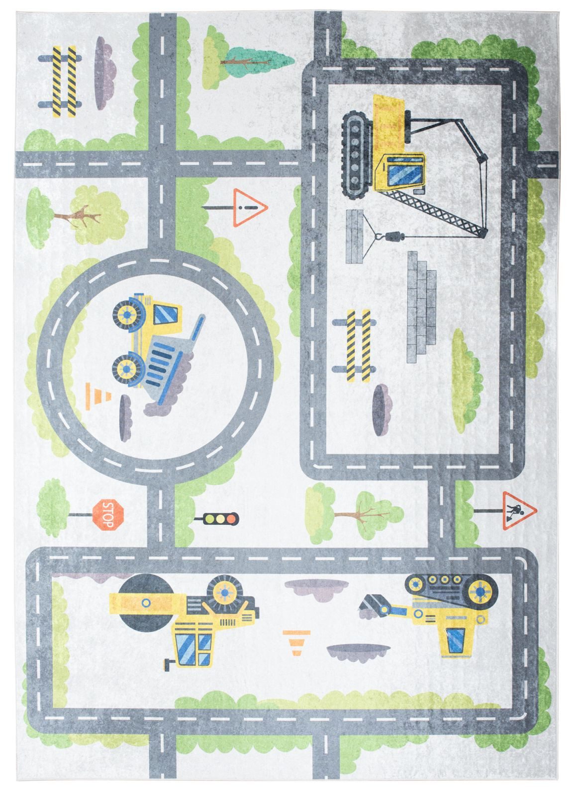 Mazovia Kinderteppich Kinderteppich Straßen Kinderzimmer, 80 x 150 cm, Waschbar