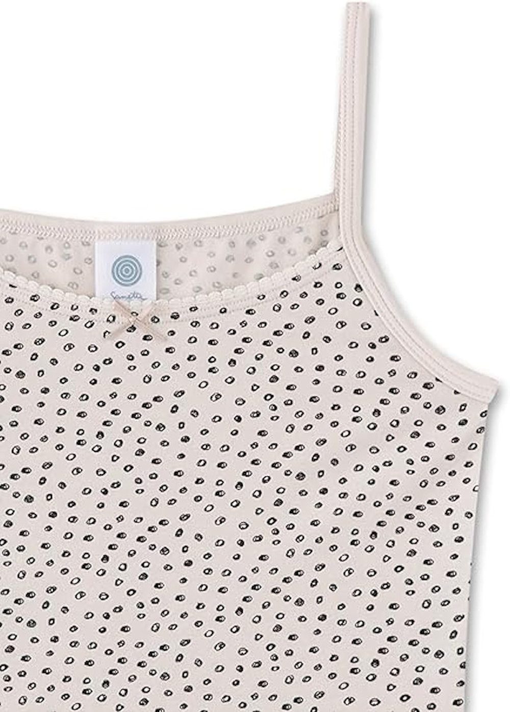 Sanetta Unterhemd Sanetta Mädchen Unterhemd Top Hemd gepunktet beige (kein Set, 1-St)