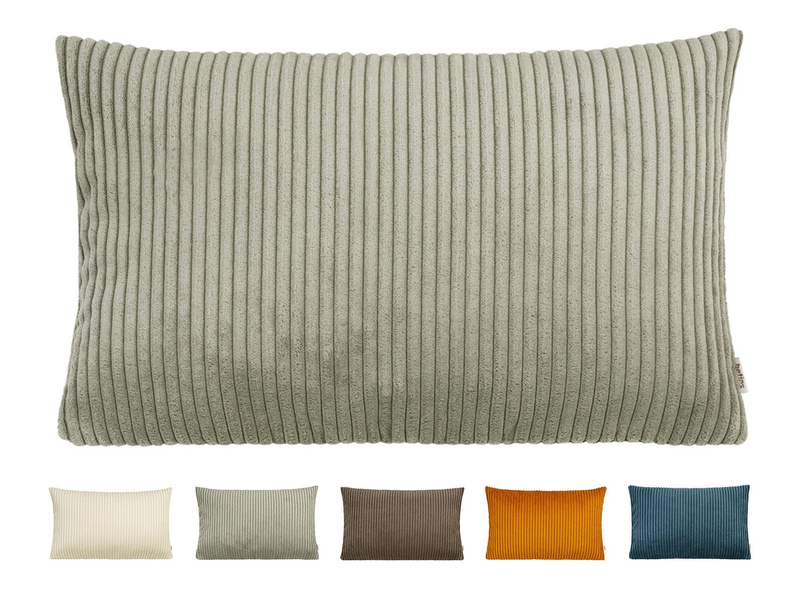 beties Kissenbezug HYggelig No.2, (1 Stück), Samt-Breit-Cord Deko-Kissenhülle ca. 30x50 cm taupe-grau