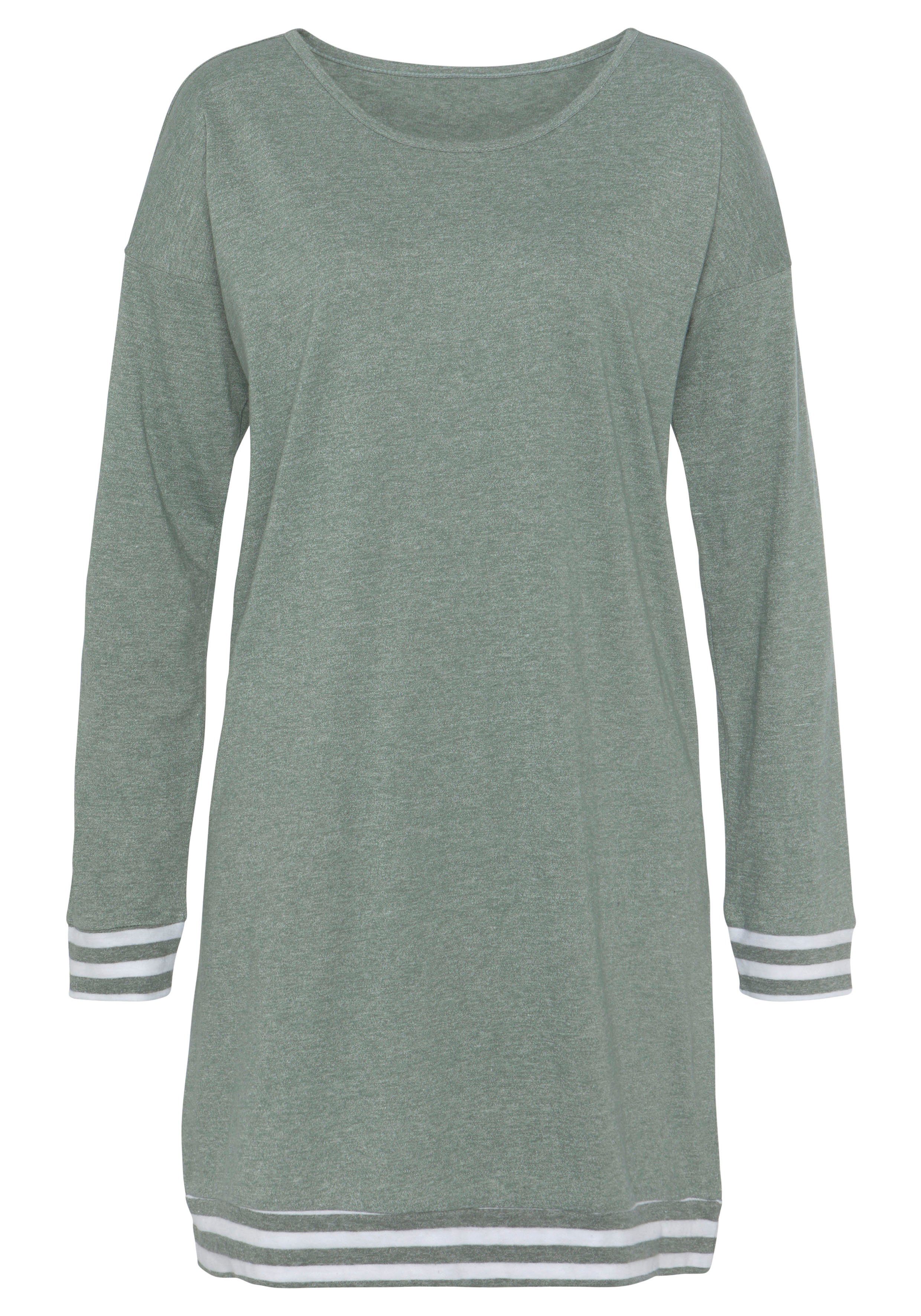 Vivance Dreams Sleepshirt mit Streifen-Details günstig online kaufen