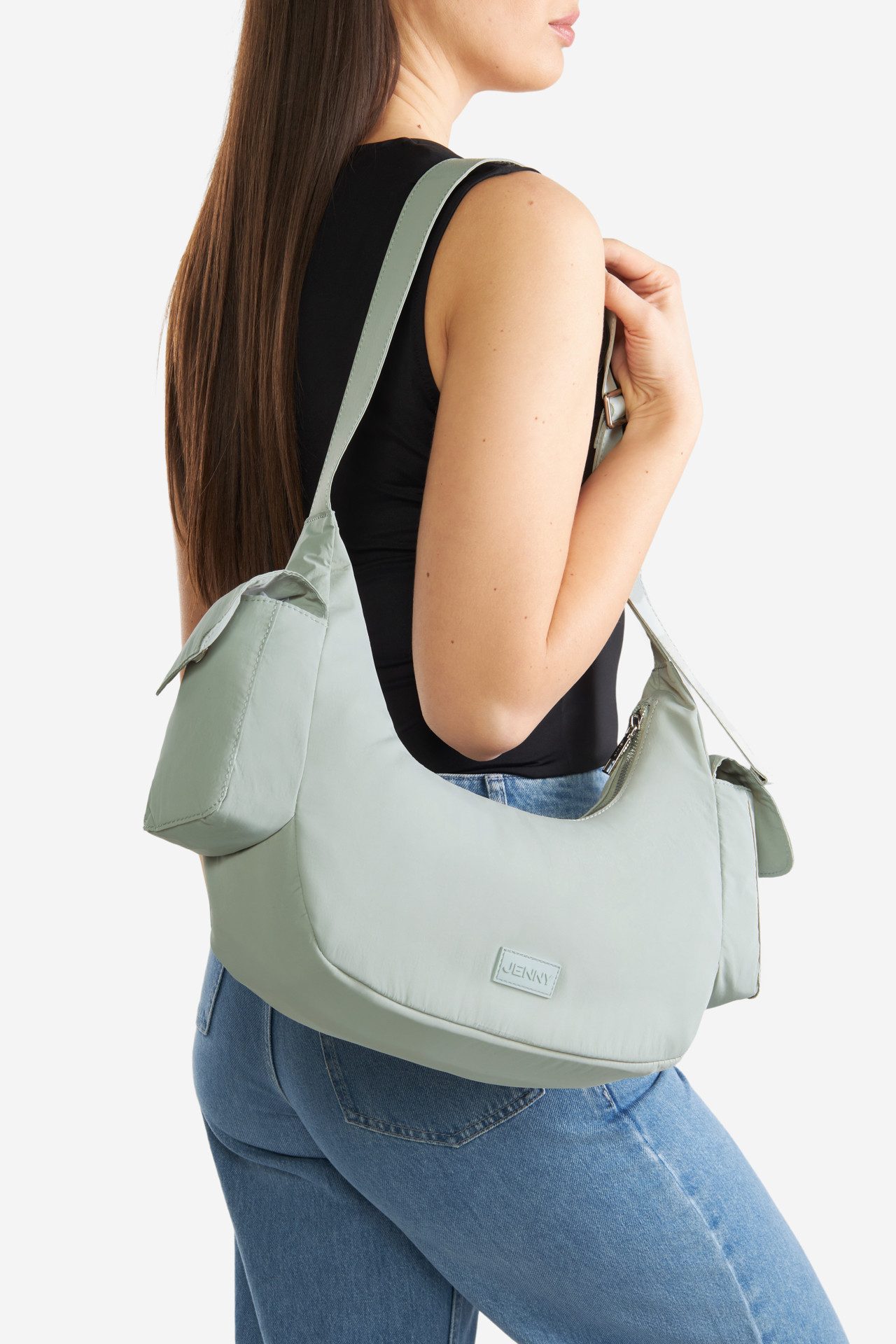 Jenny Handtasche JENNY Kleine Croissanttasche JNY-M-007-07 grün