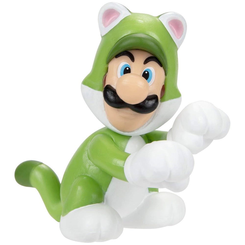 Nintendo Spielfigur Nintendo Super Mario Figur Cat Luigi, 6,5 cm