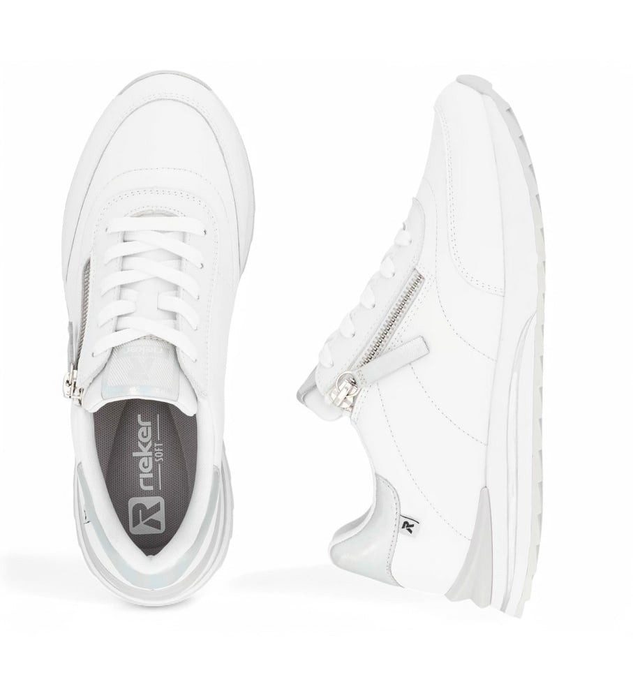 Rieker (Glattleder) W2402 weiss Damen Sneaker – Bild 2 von 5