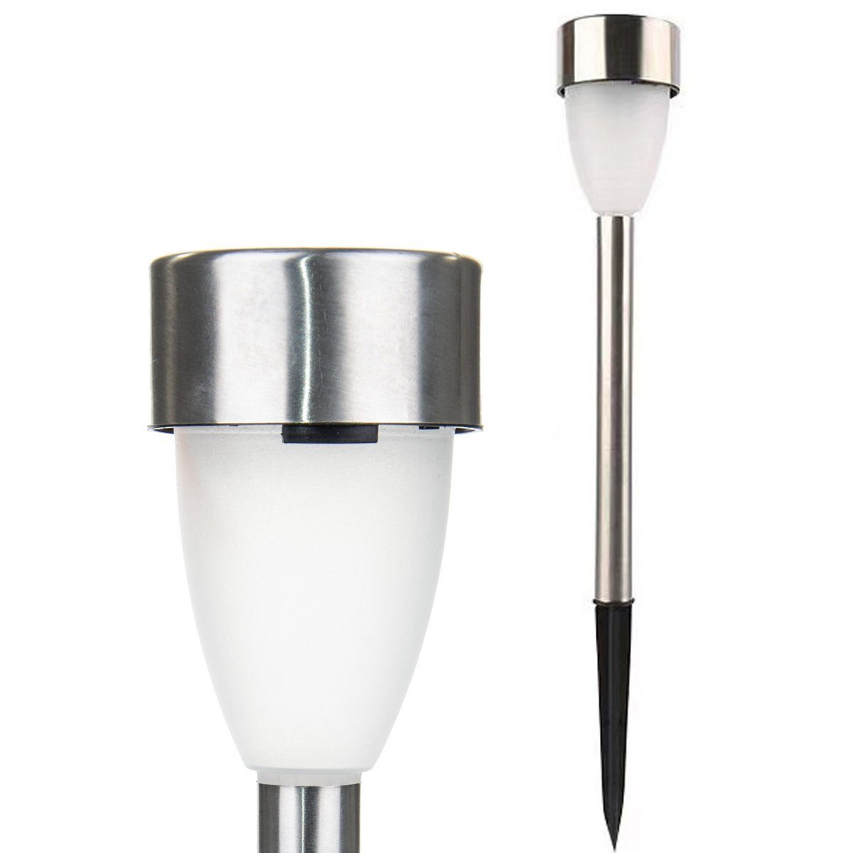 Luna24 simply great ideas... LED Gartenleuchte Solar Gartenlampe mit Farbwechsel und Erdspieß 2er Set, LED fest integriert, Farbwechsel RGB