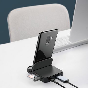 Baseus Smartphone-Dockingstation USB-C intelligent USB 3.0/2.0 HUB SD-Kartenleser HDMI 4K schwarz