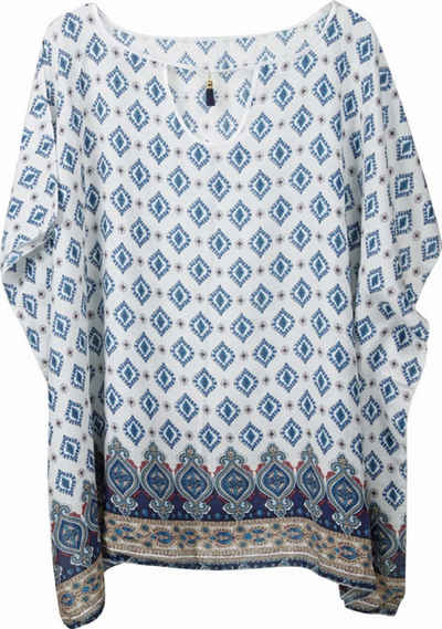 Capelli New York Blusenkimono Tunika im Poncho-Stil mit Paisley-Design