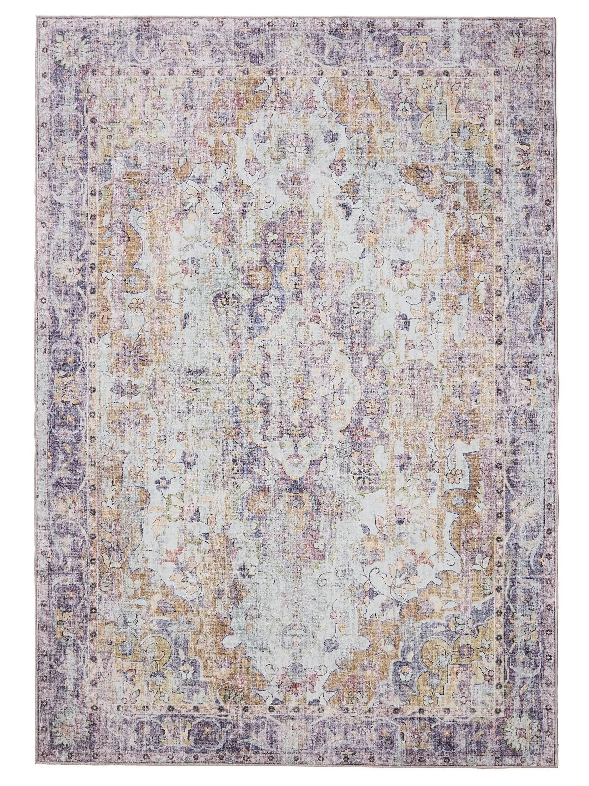 benuta Teppich George, rechteckig, Höhe: 5 mm, Vintage-Look, Kurzflor, Teppich Wohnzimmer, Schlafzimmer, Waschbar