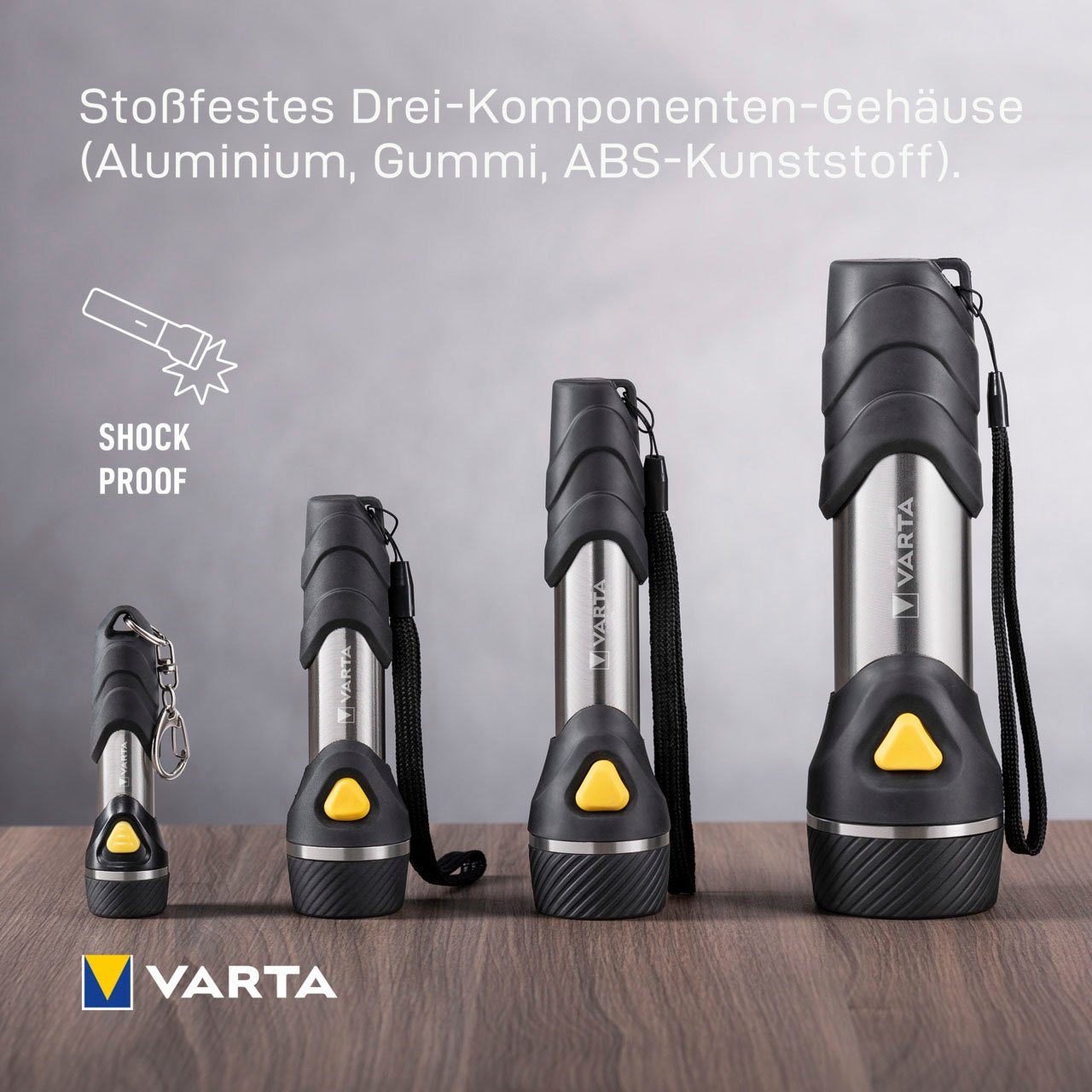 VARTA Multi LED Taschenlampe LEDs mit F10 VARTA Taschenlampe 5 Day Light