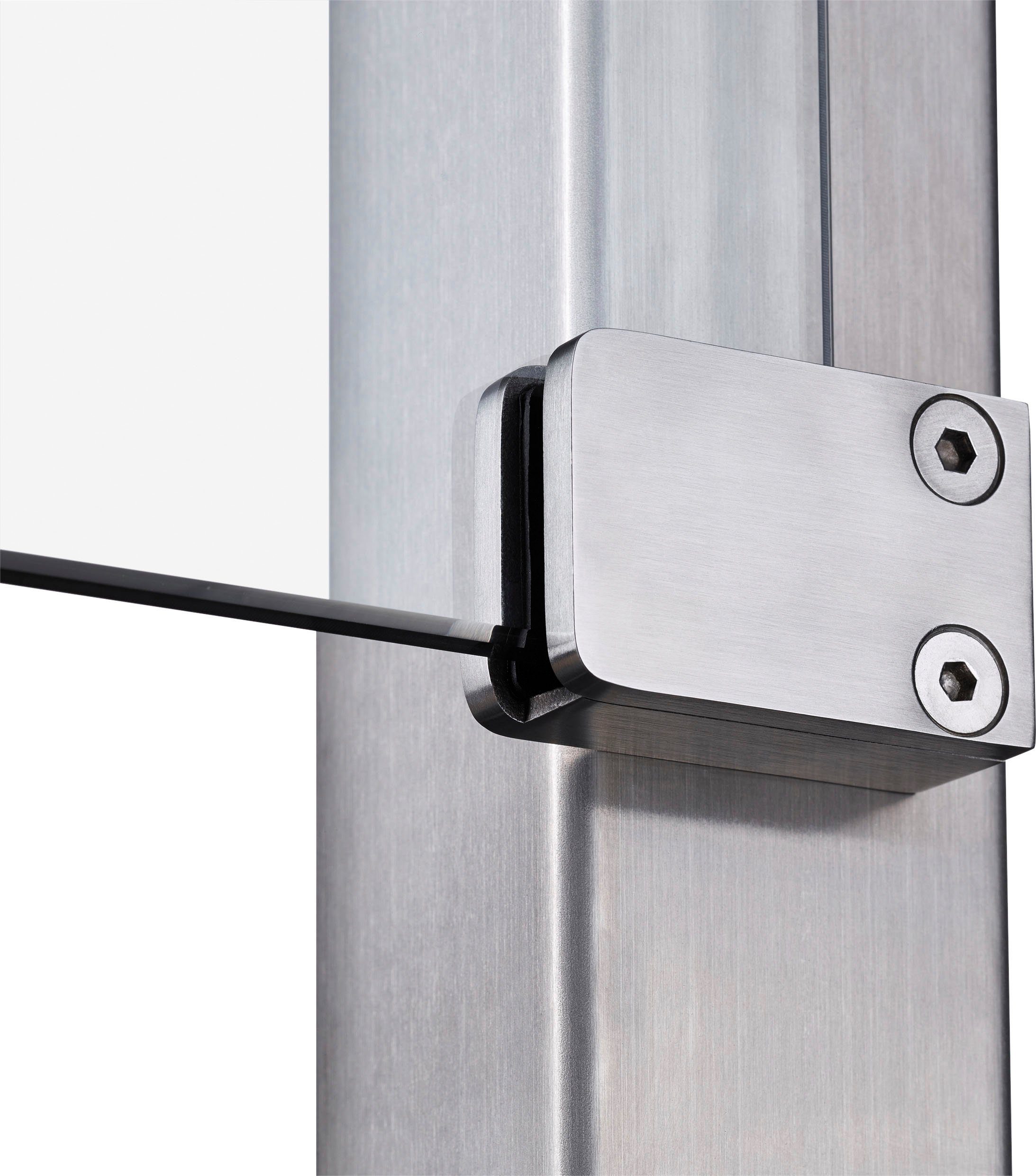 STAKET PRO Zaun, (Set), Glaszaun, Gesamtlänge: 2,265 m, 3 Pfosten
