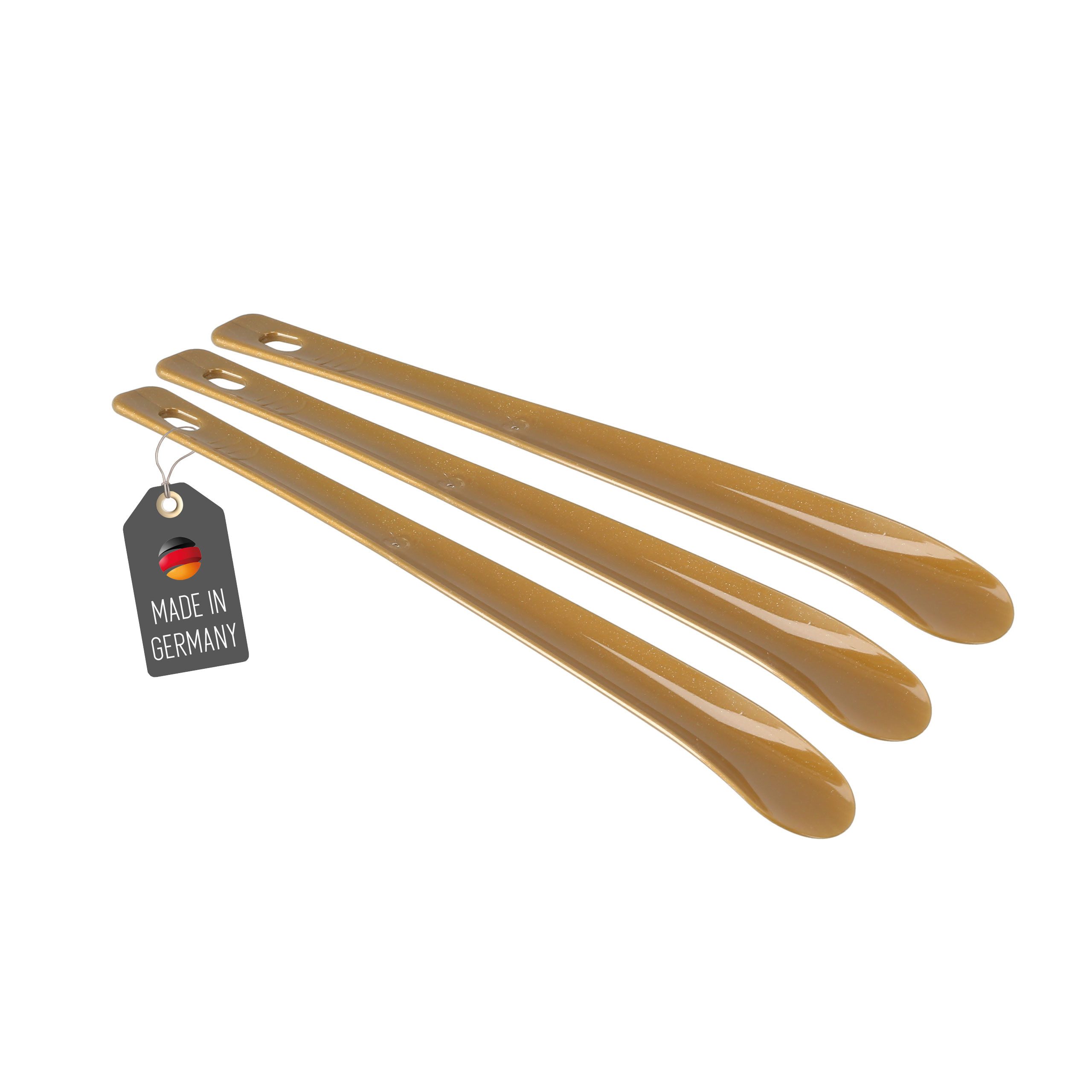 Lantelme Schuhlöffel 3 Stück Set 35cm Farbwahl Kunststoff Schuhanzieher Schuhanziehhilfe (3-tlg), Perfekt für Sneaker, Sportschuhe, Kinder Schuhe, Deutsche Herstellung