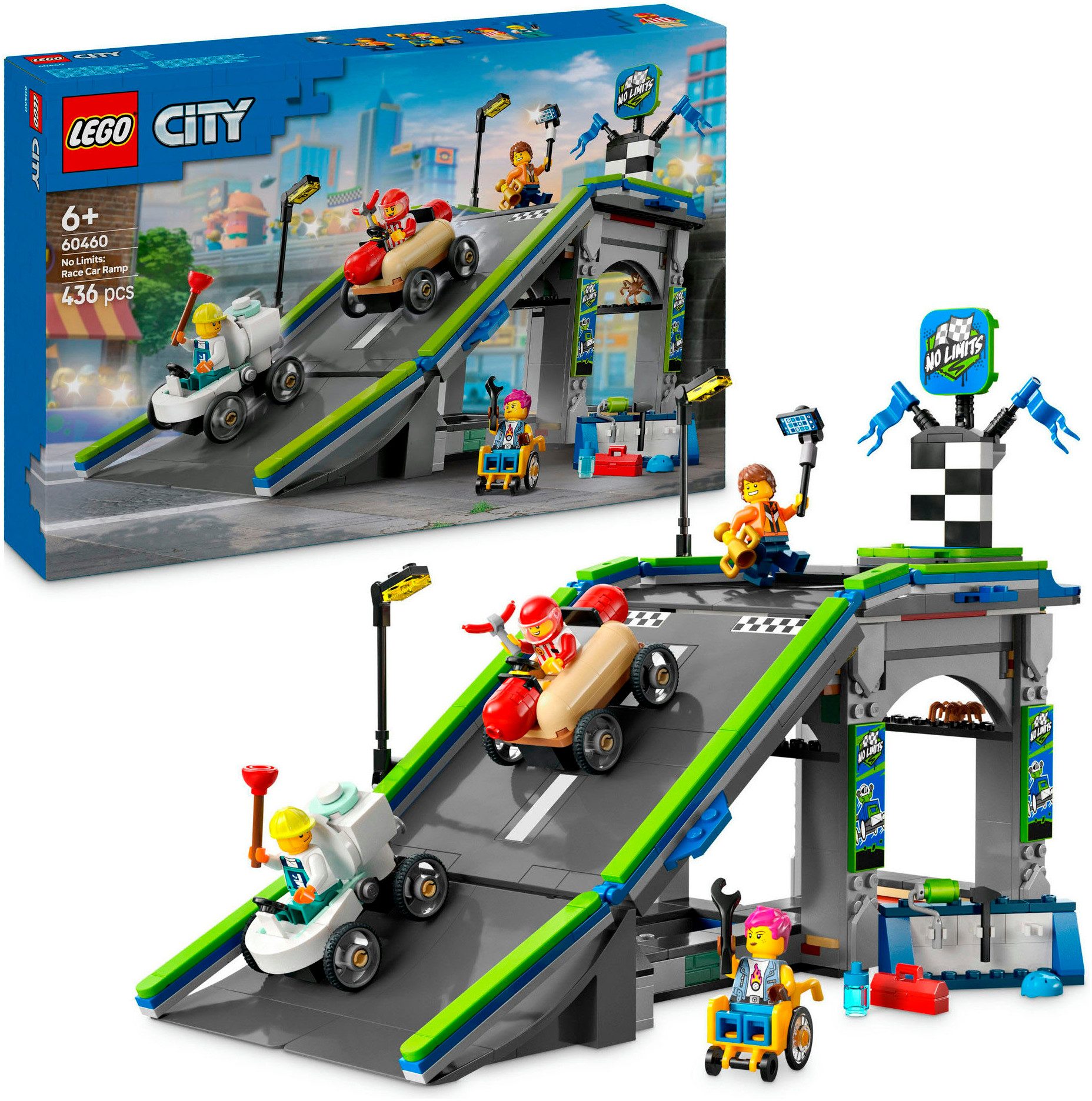 Keine Limits: Seifenkistenrennen mit Rampe (60460), LEGO City Konstruktionsspielsteine