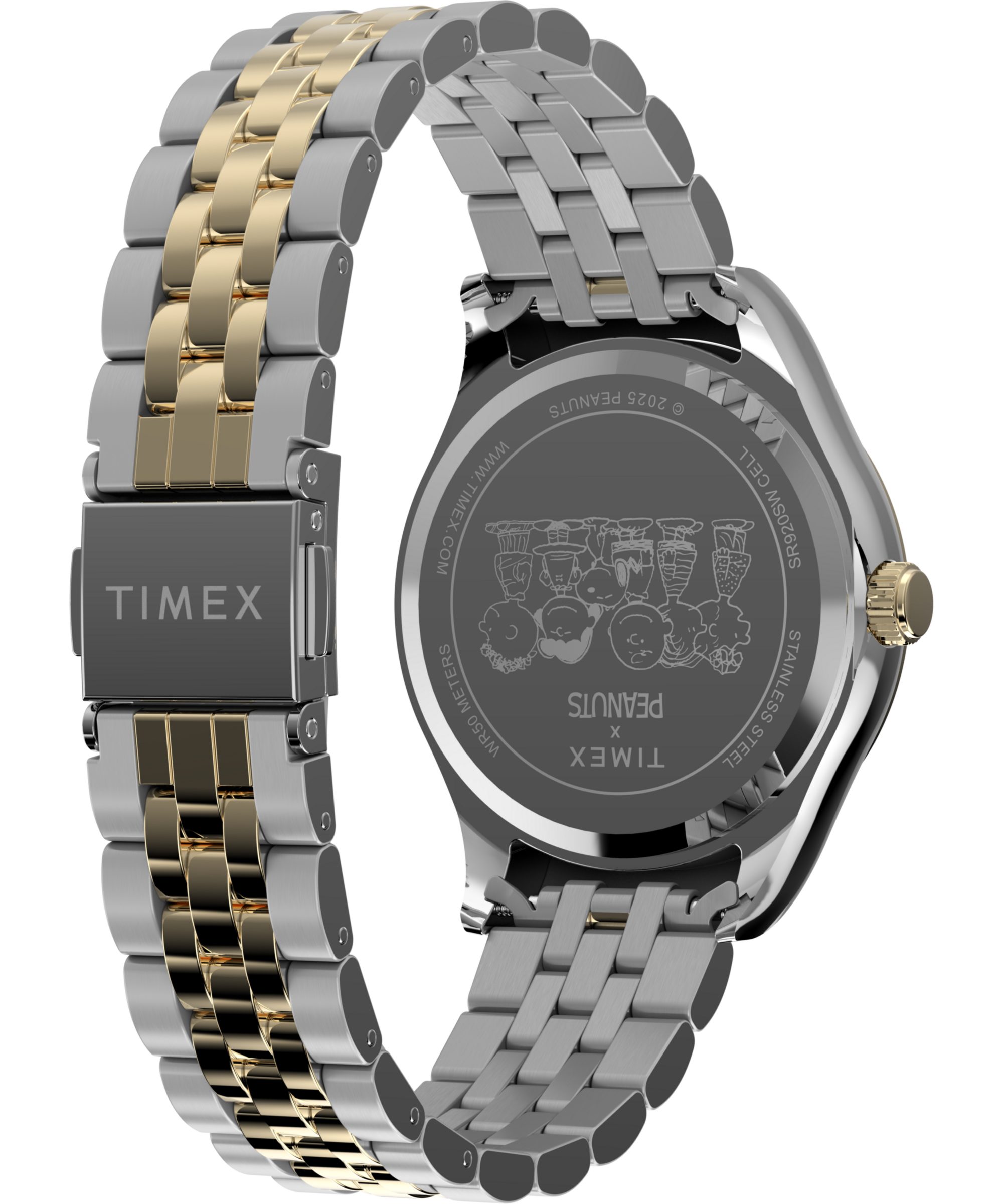 Timex Quarzuhr TMEX x PEANUTS TIMEX LEGACY TW2Y11100AJ, Armbanduhr, Damenuhr, Edelstahlarmband, Datum, Leuchtzeiger