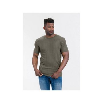 Key Largo V-Ausschnitt-Pullover olive regular fit (1-tlg)